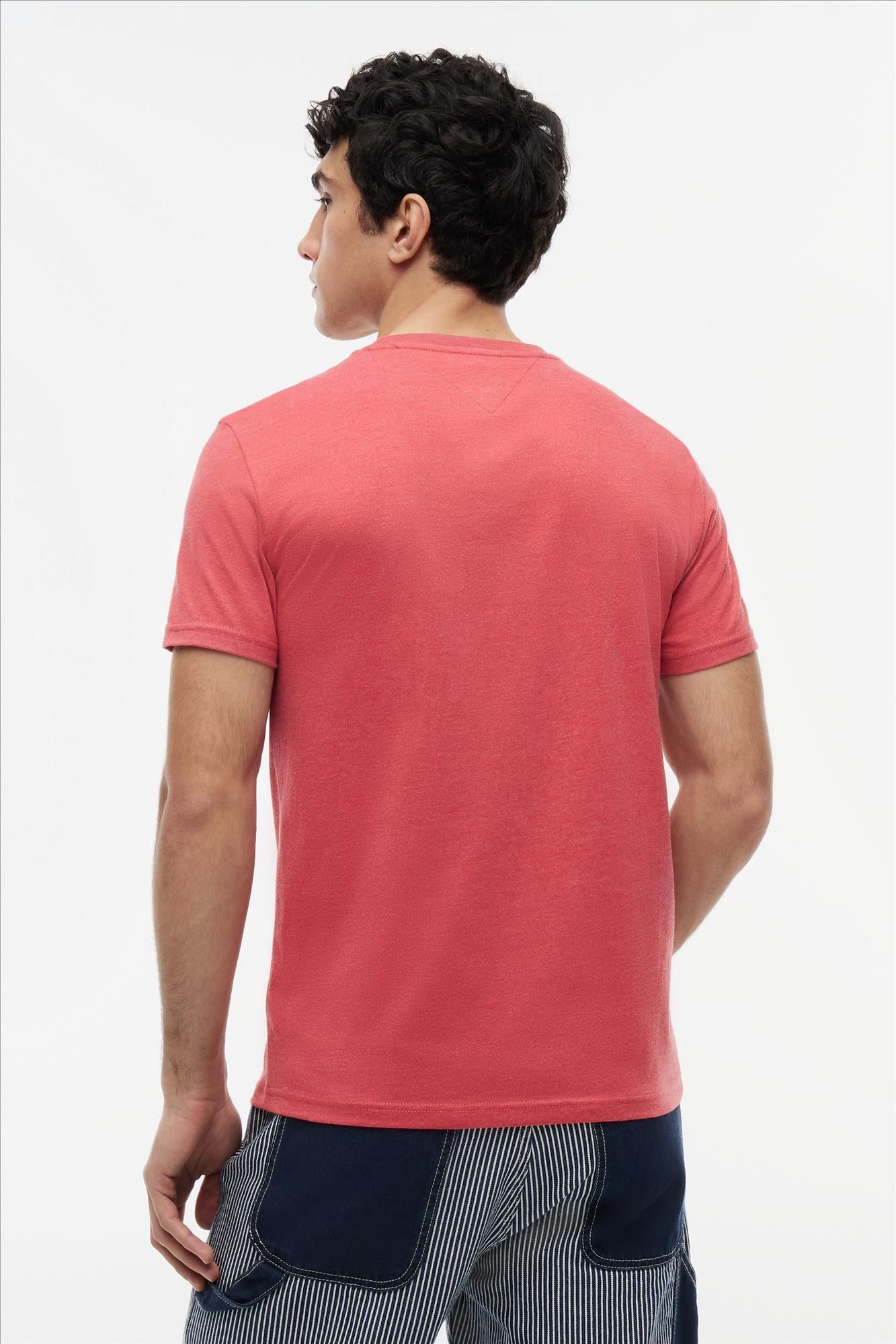 Tommy Jeans - Rode Slim Jaspe T-shirt