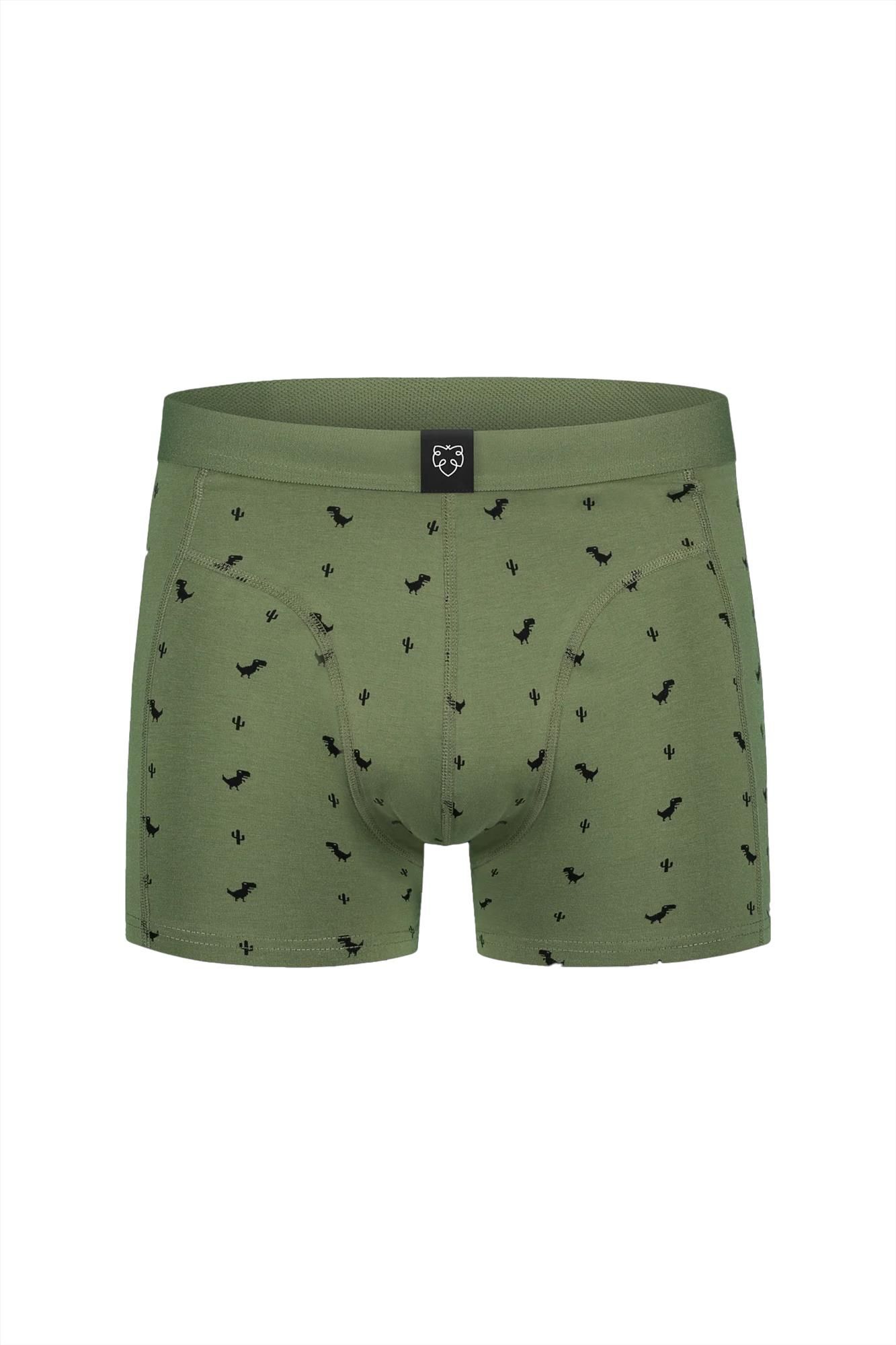 A'dam - Olijfgroene Dino boxershort