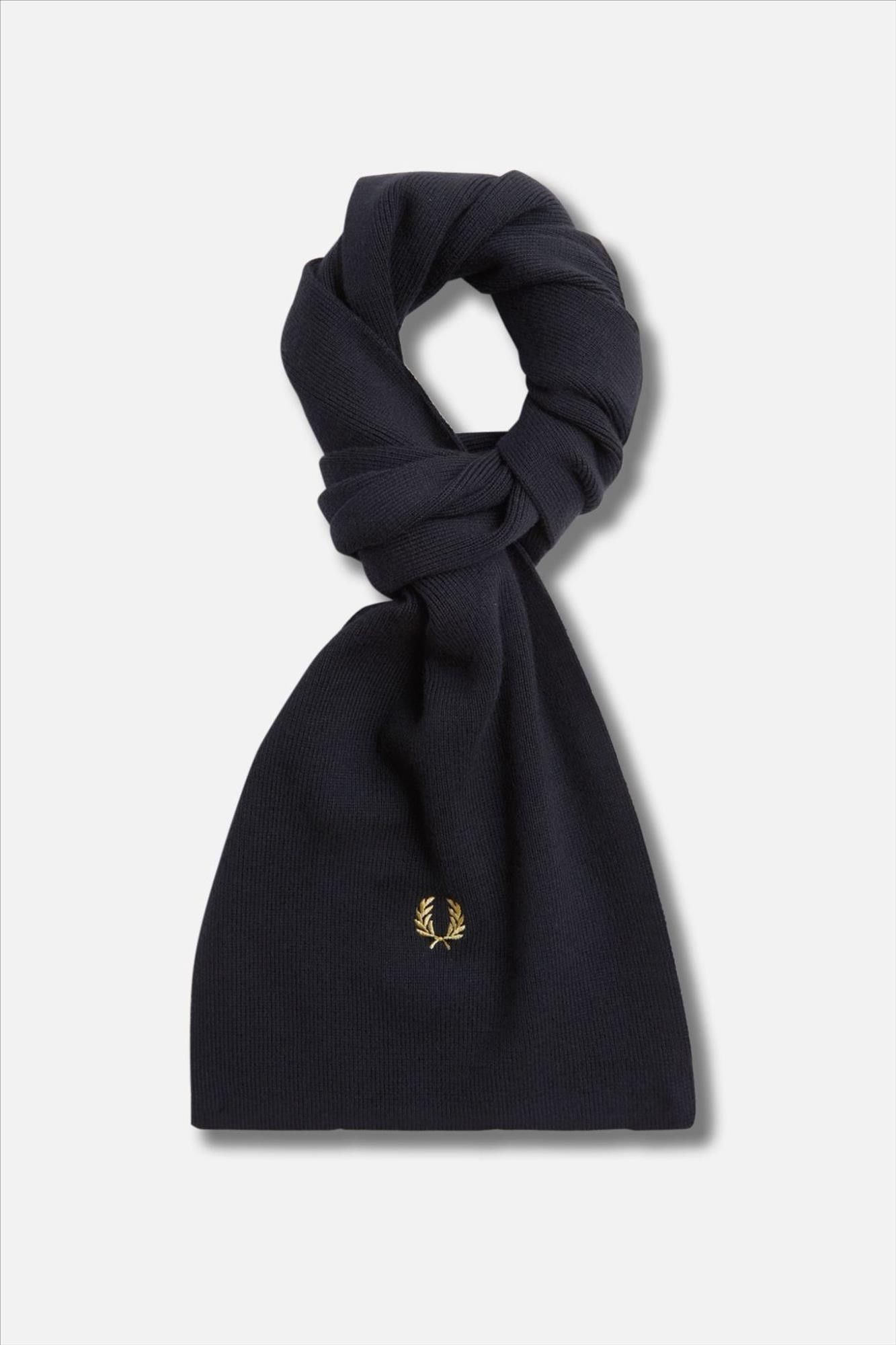Fred Perry - Zwarte Classic Merino sjaal