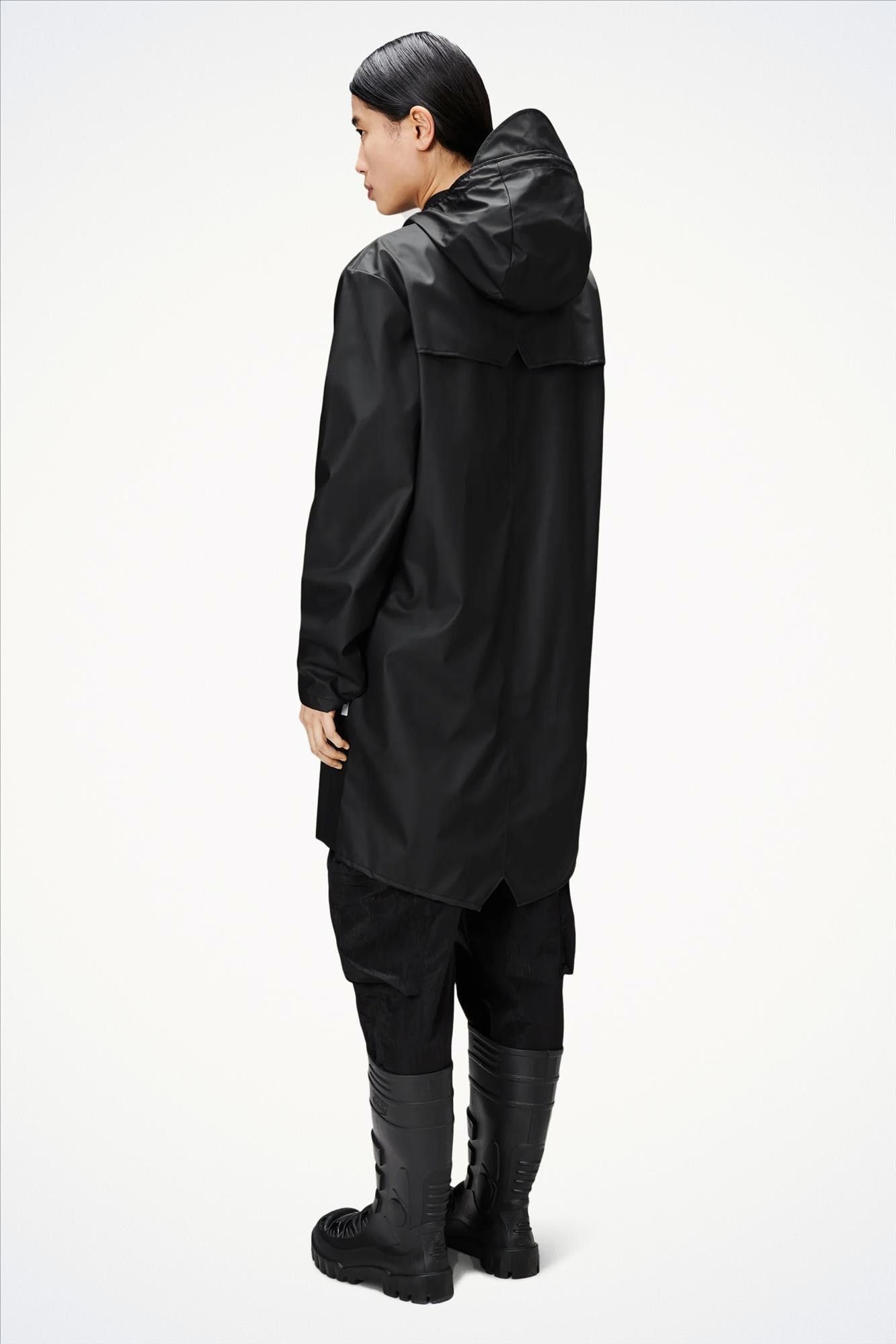 RAINS - Zwarte Long Jacket regenjas