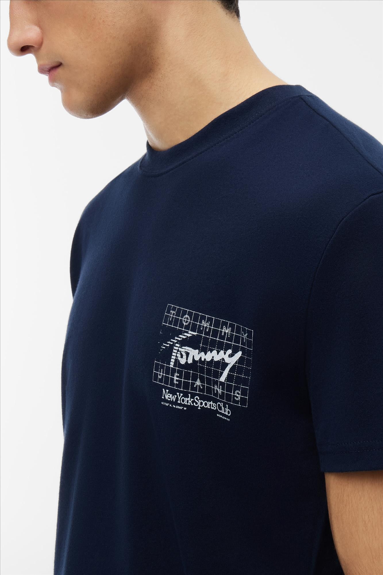Tommy Jeans - Donkerblauwe Sign Flag T-shirt