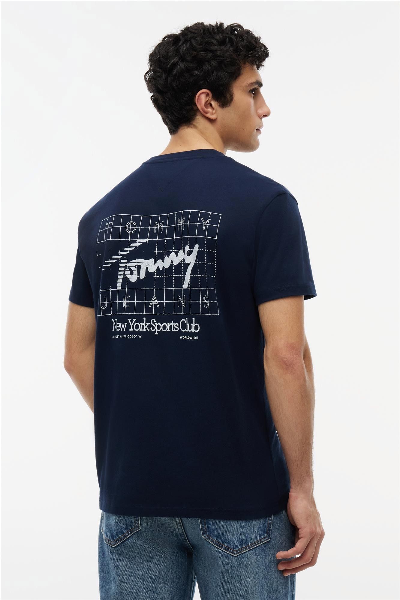 Tommy Jeans - Donkerblauwe Sign Flag T-shirt