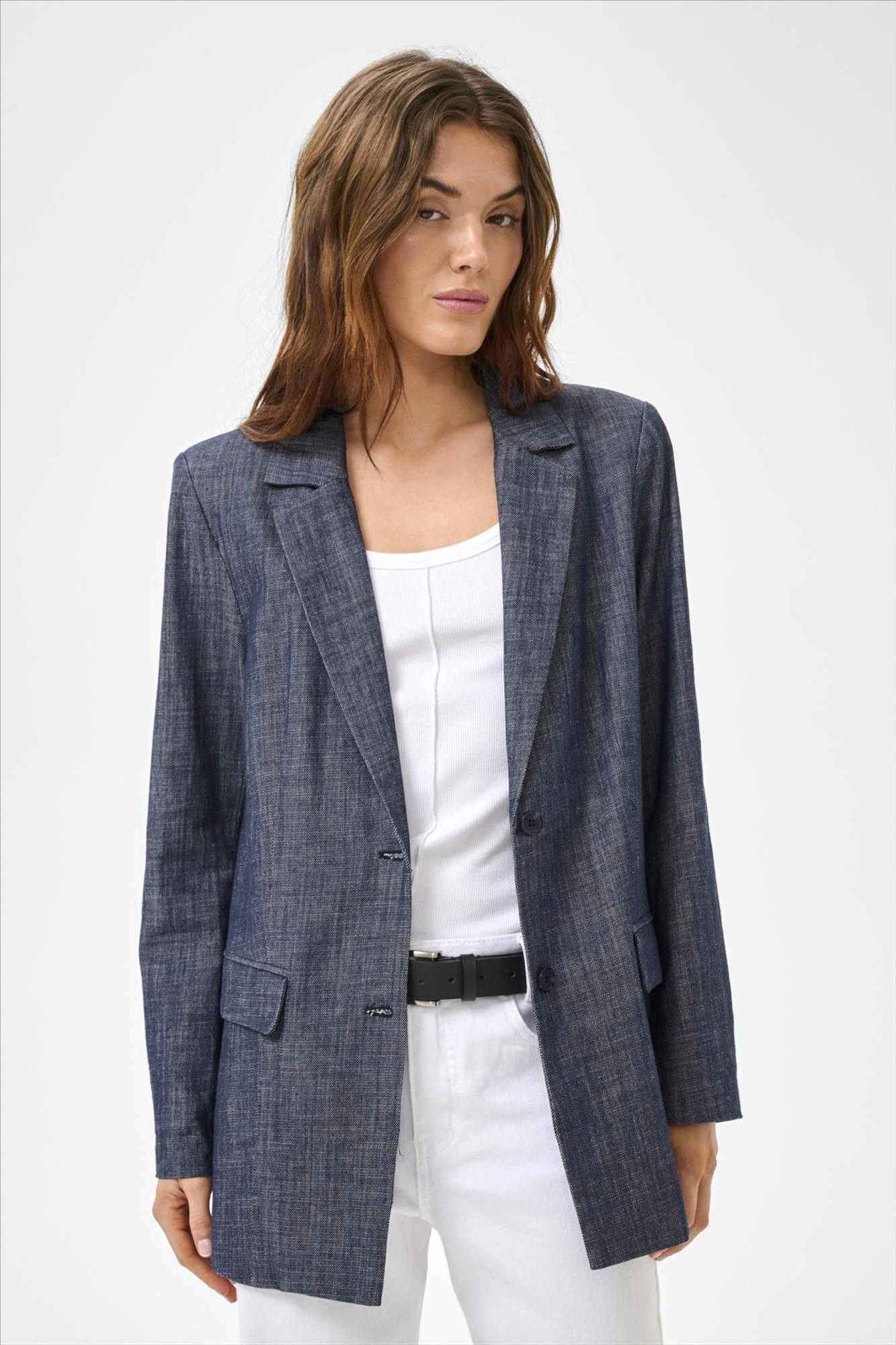 My Essential Wardrobe - Donkerblauwe Dazzie blazer
