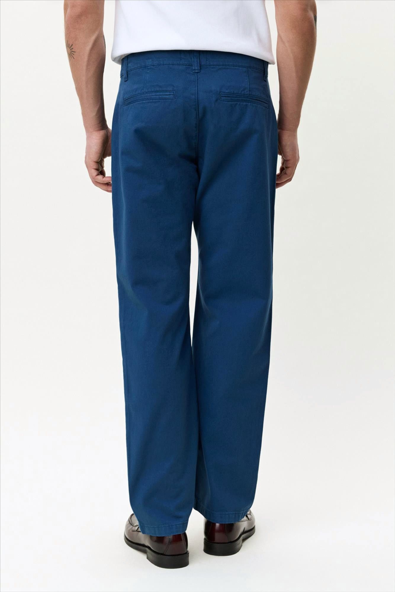 LES DEUX  - Dark Denim Blue chino broek