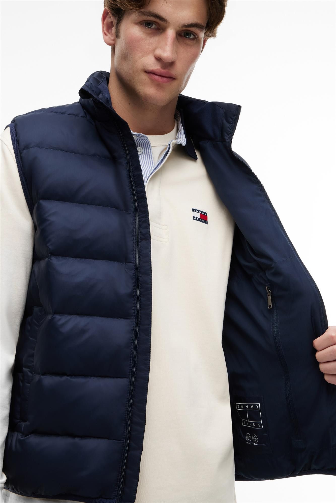 Tommy Jeans - Donkerblauwe Light Down bodywarmer