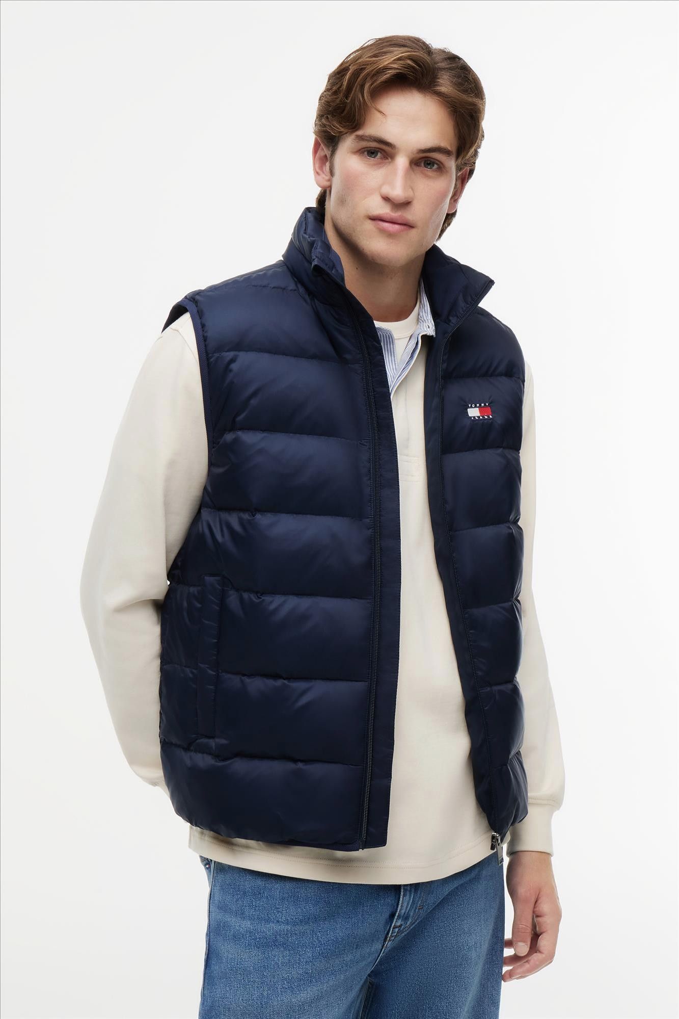 Tommy Jeans - Donkerblauwe Light Down bodywarmer