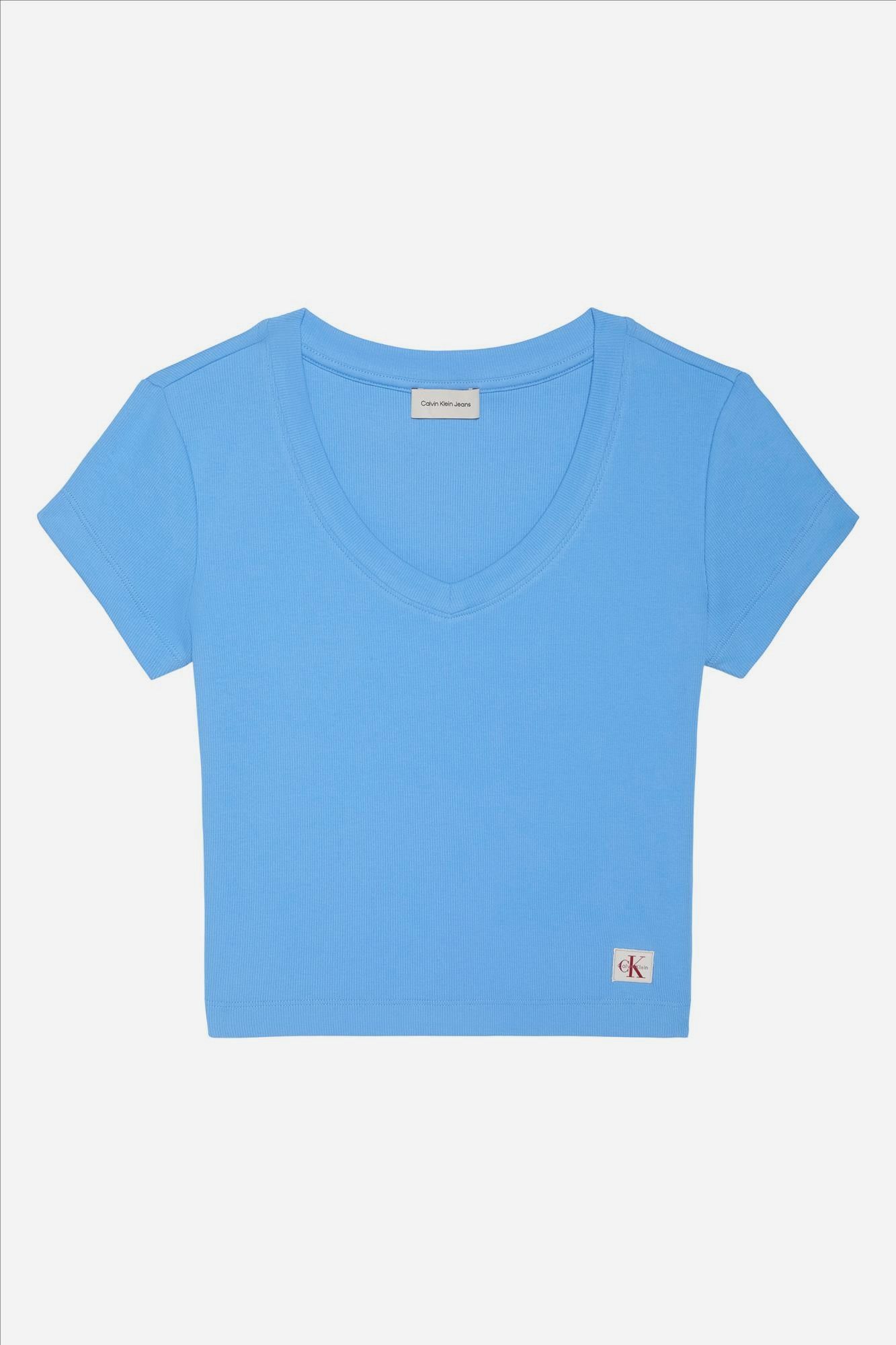 Calvin Klein Jeans - Blauwe Marina Rib T-shirt