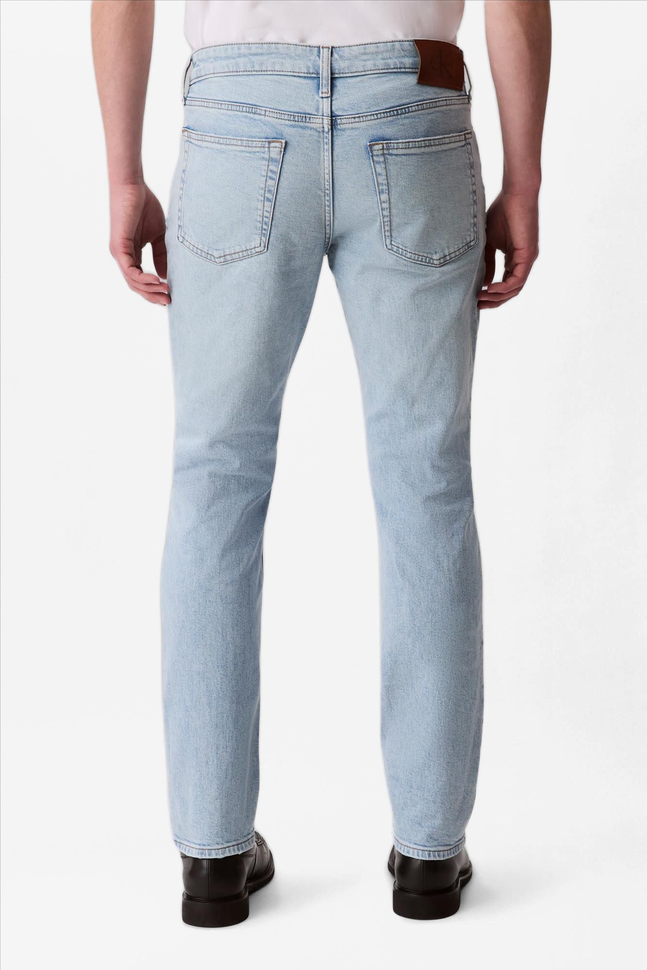 Calvin Klein Jeans - Lichtblauwe Marbled slim jeans