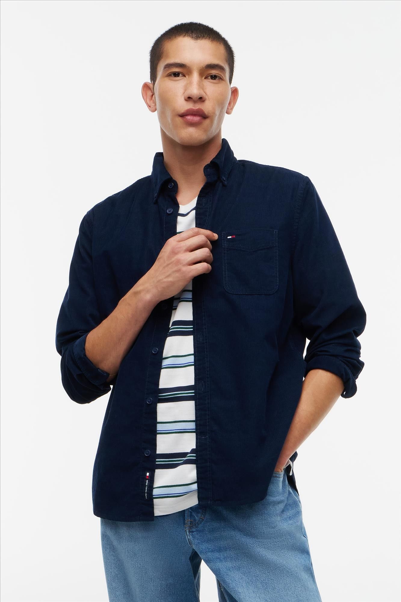 Tommy Jeans - Donkerblauw Baby Corduroy hemd