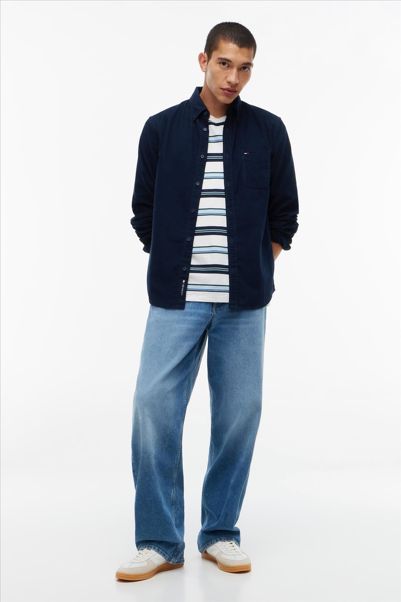 Tommy Jeans - Donkerblauw Baby Corduroy hemd