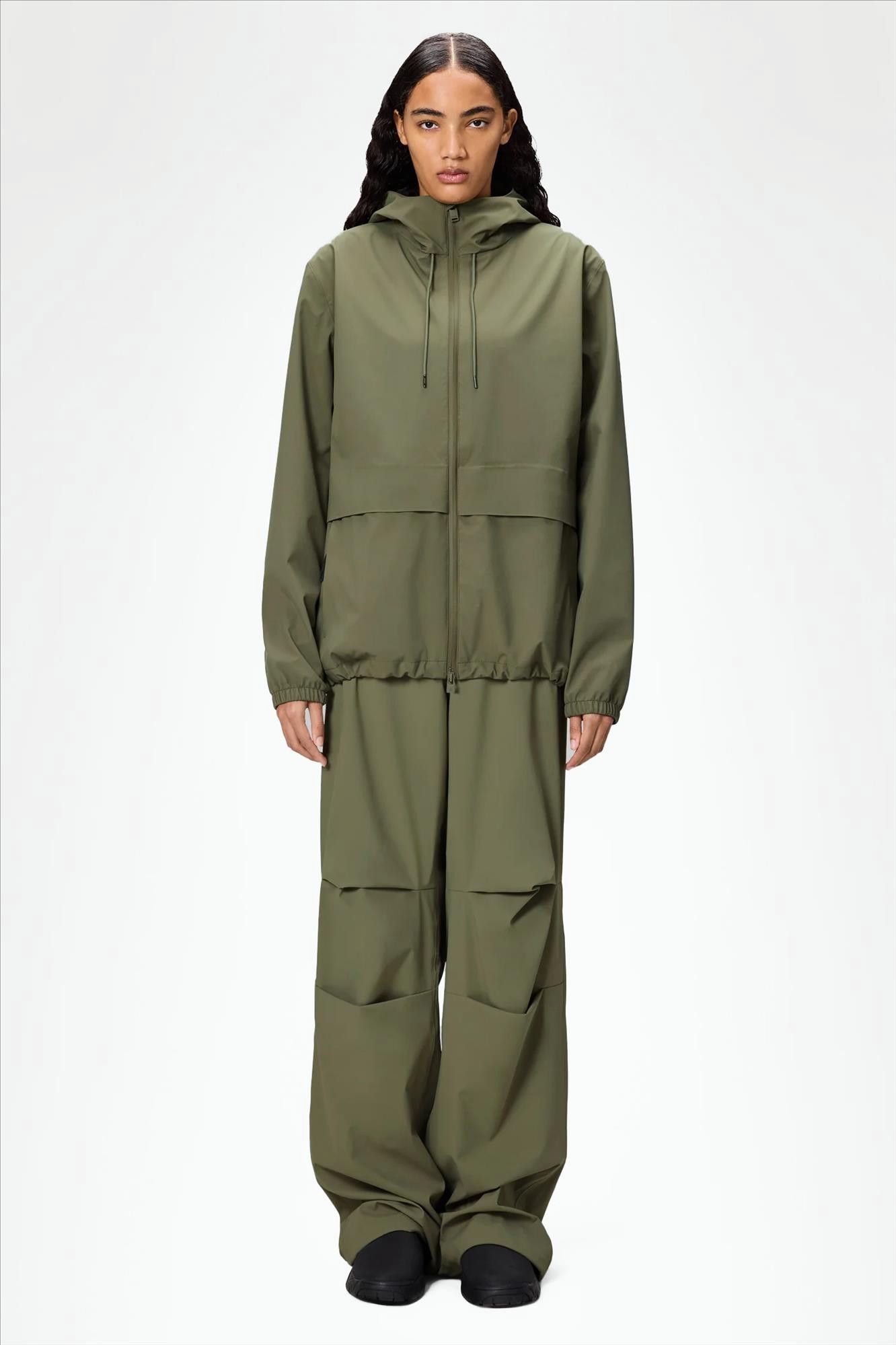 RAINS - Olijfgroene Suva Hardshell Pocket jas