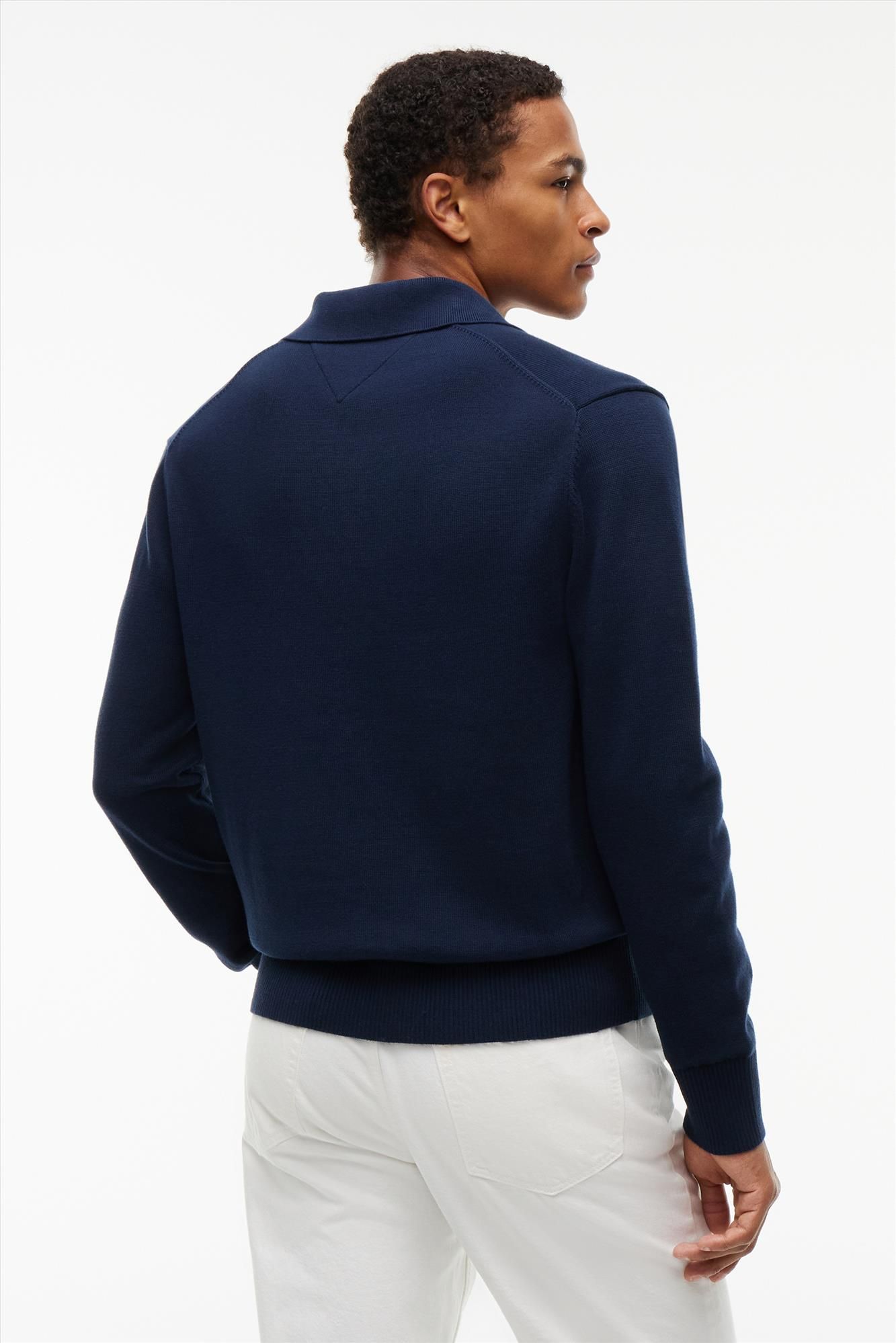 Tommy Jeans - Donkerblauwe Essential polosweater
