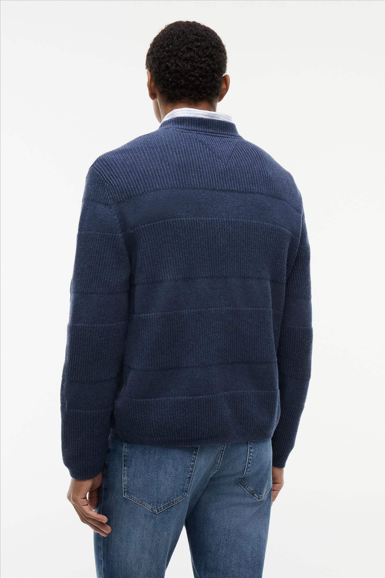 Tommy Jeans - Donkerblauwe Textured trui