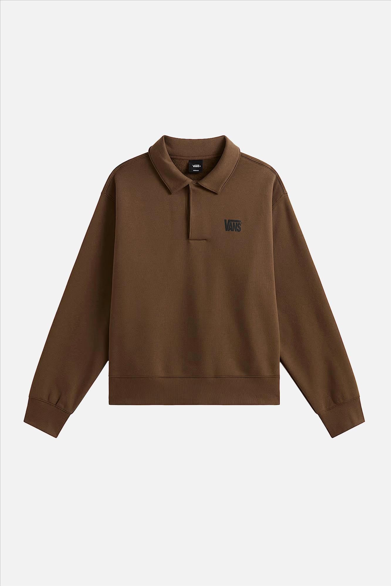Vans  - Donkerbruine Fleece polosweater