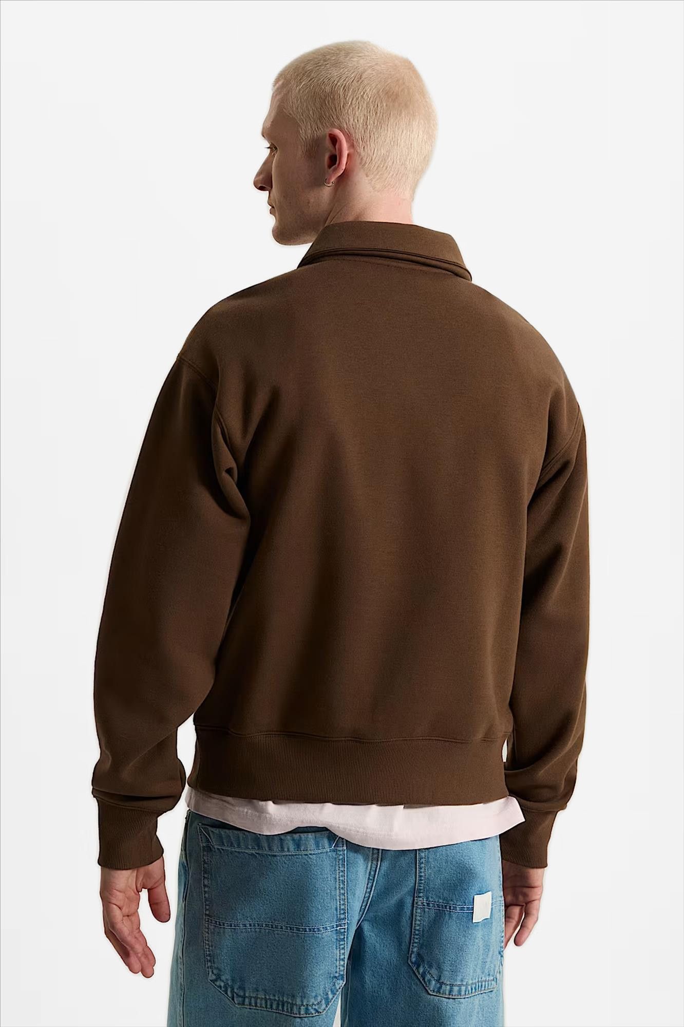 Vans  - Donkerbruine Fleece polosweater
