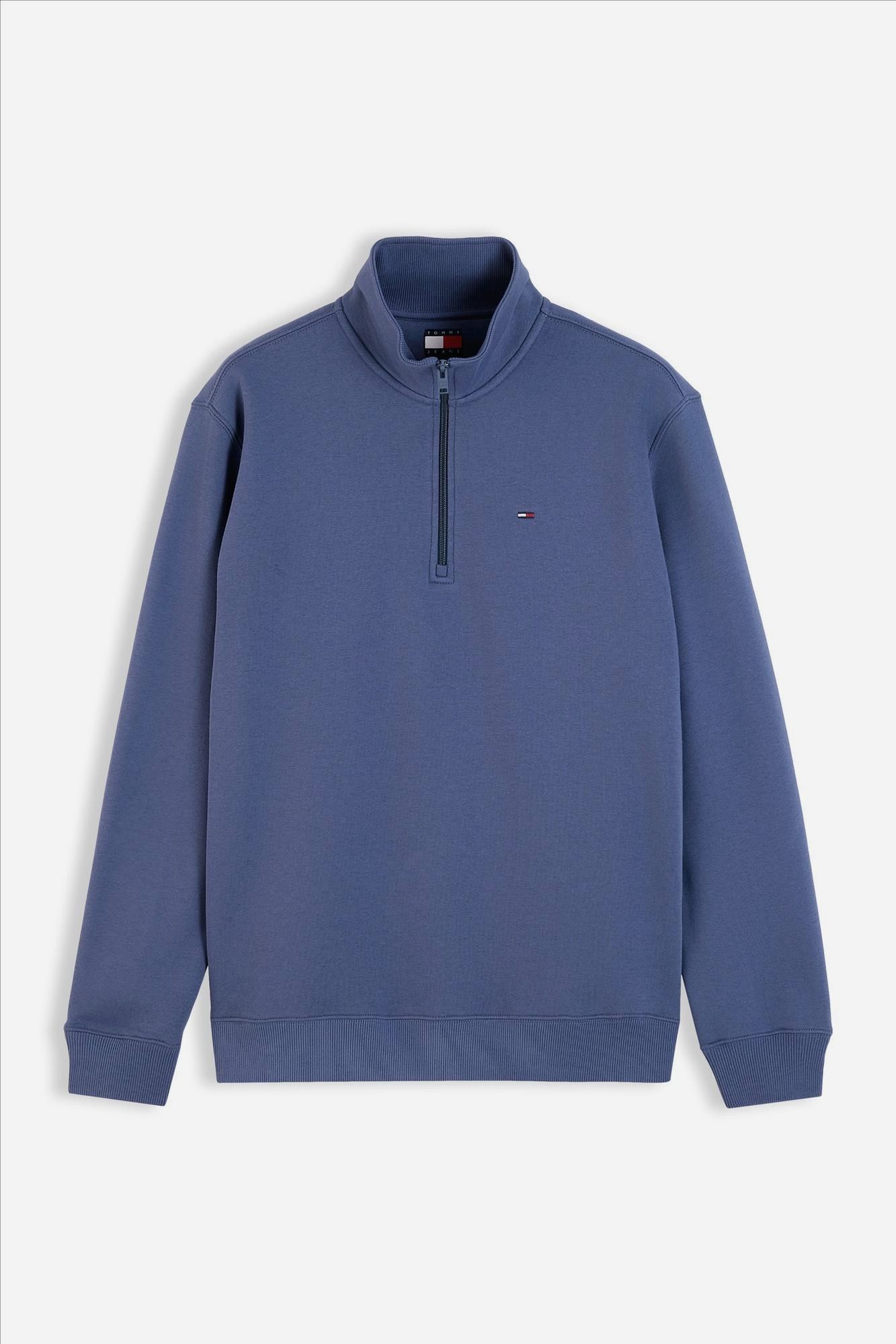 Tommy Jeans - Donkerblauwe Quarter Zip sweater