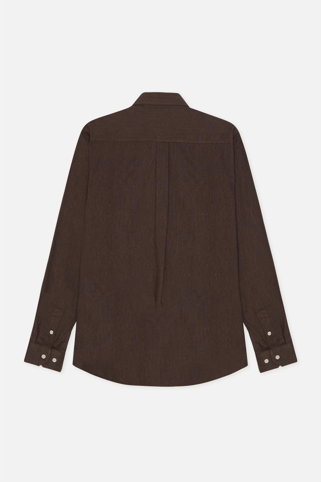 LES DEUX  - Donkerbruin Soft Flannel hemd