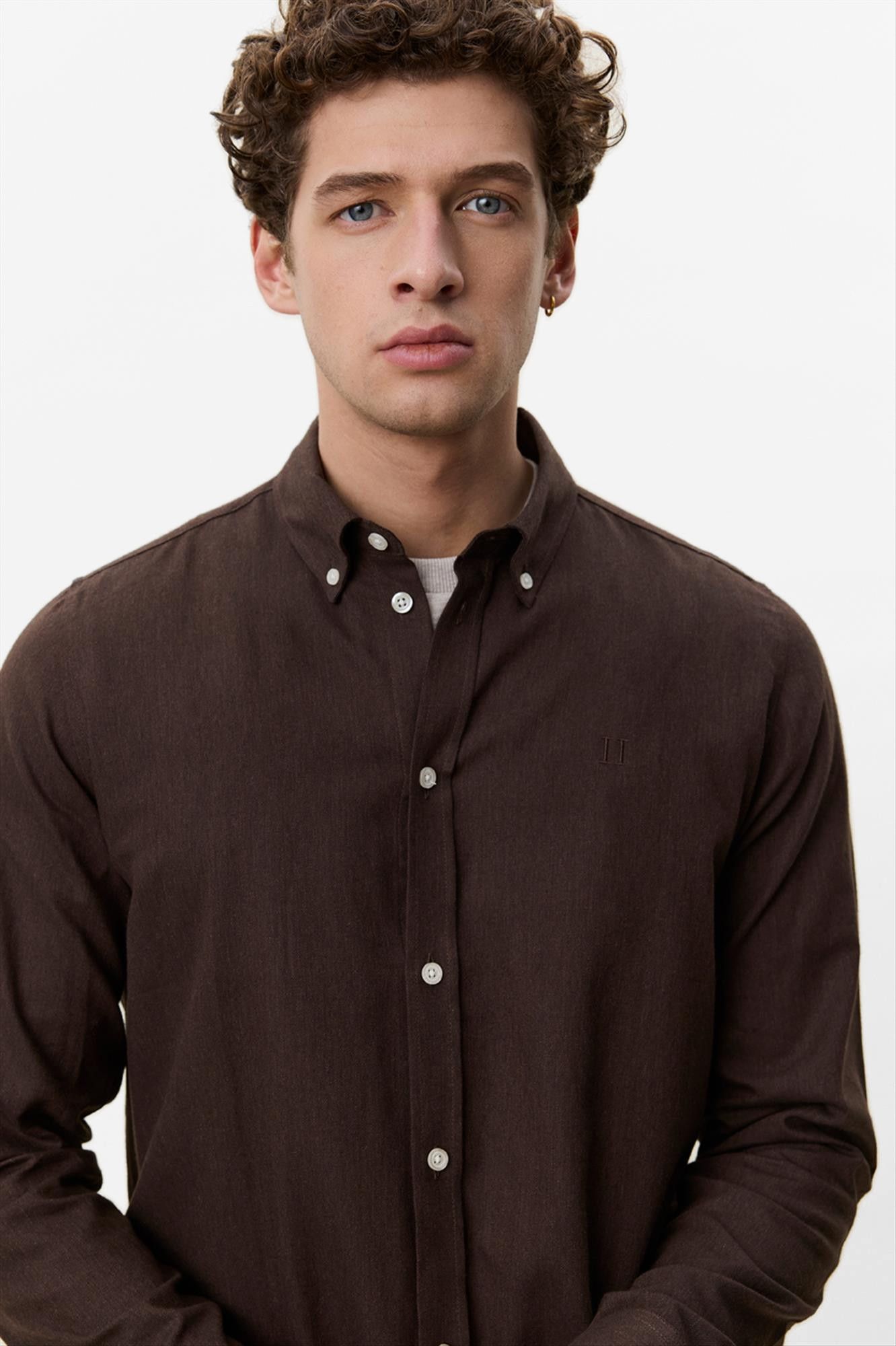 LES DEUX  - Donkerbruin Soft Flannel hemd