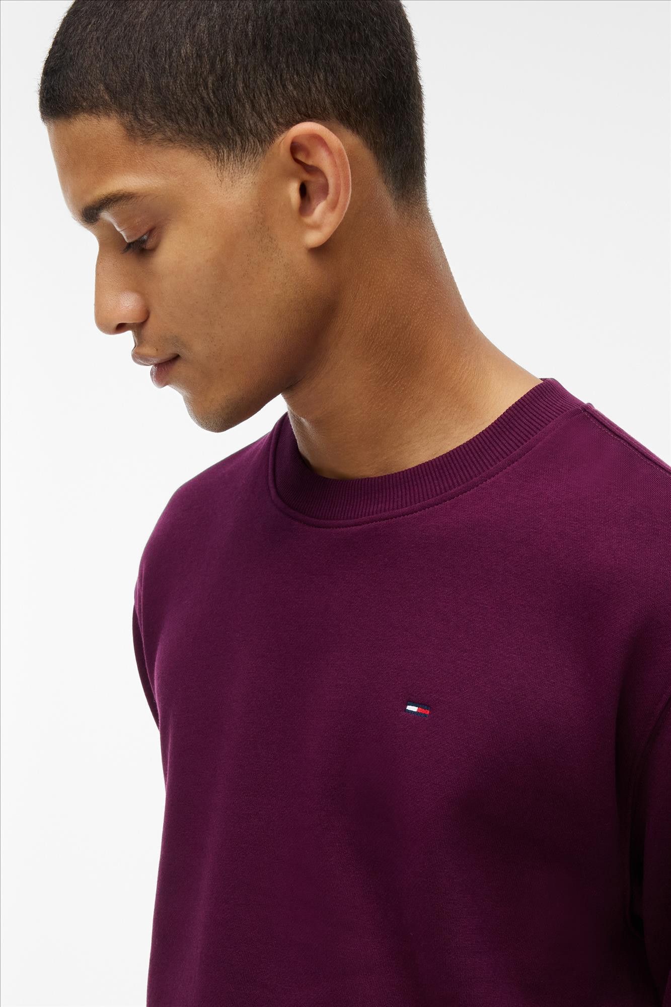 Tommy Jeans - Bordeaux Regular Flag sweater