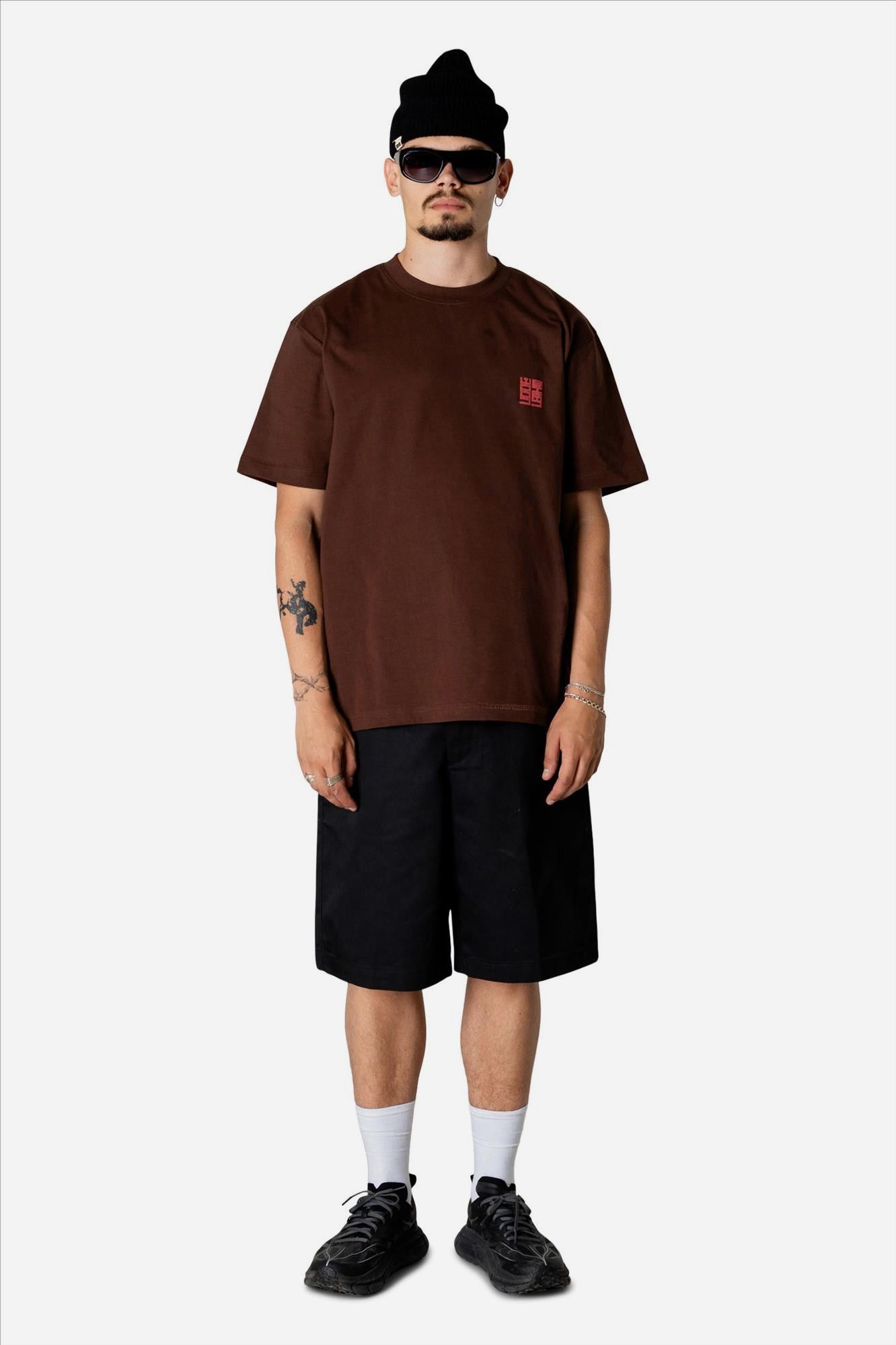 WOODBIRD - Donkerbruine Baine Nopa T-shirt