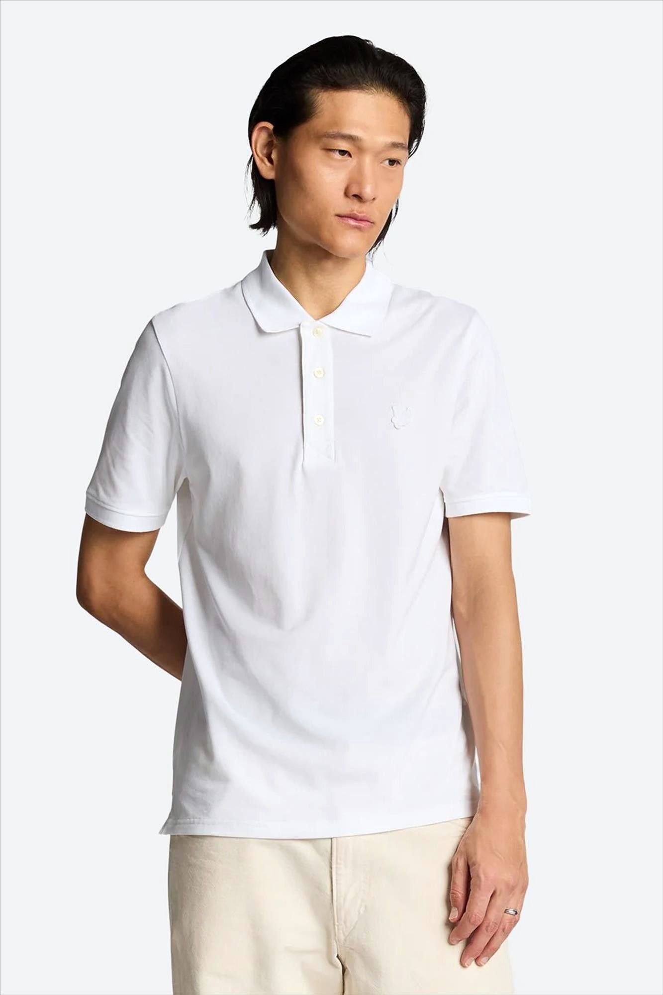 Lyle & Scott - Witte Tonal Eagle polo