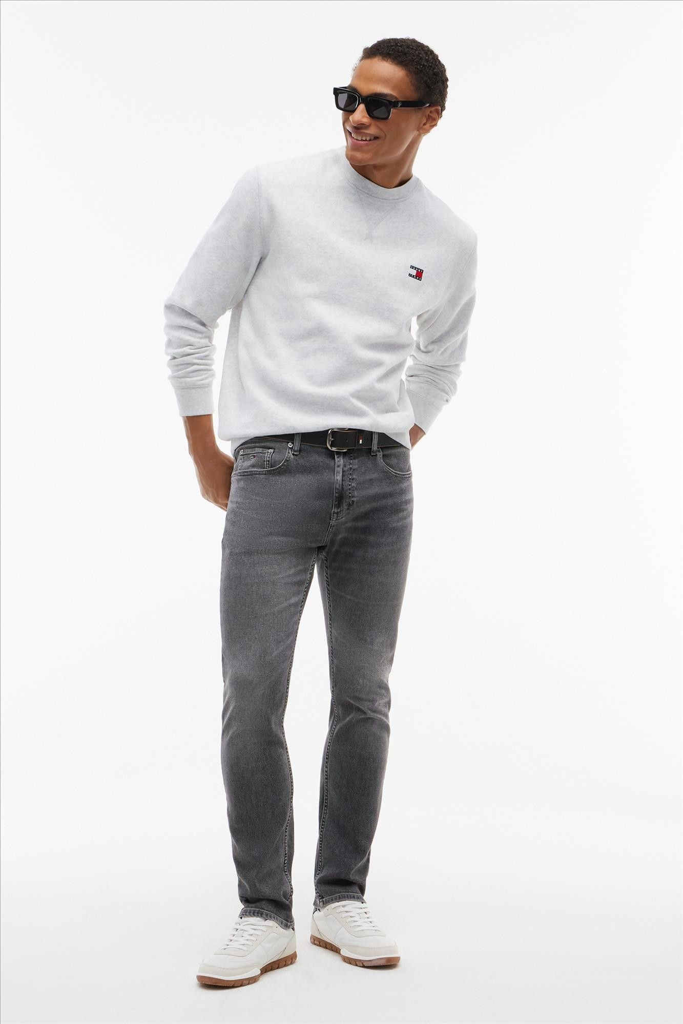 Tommy Jeans - Donkergrijze Scanton slim jeans