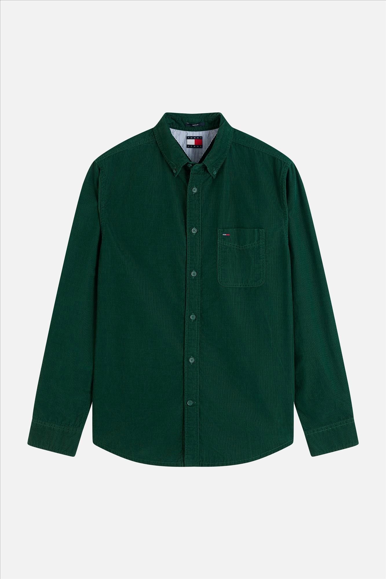 Tommy Jeans - Donkergroen Baby Corduroy hemd