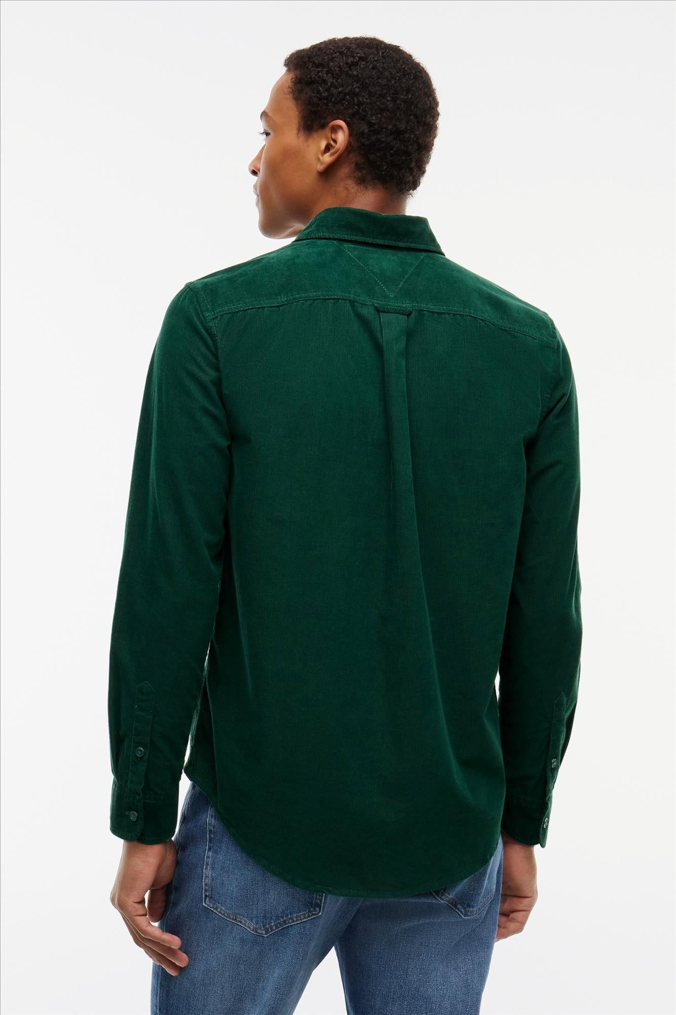 Tommy Jeans - Donkergroen Baby Corduroy hemd