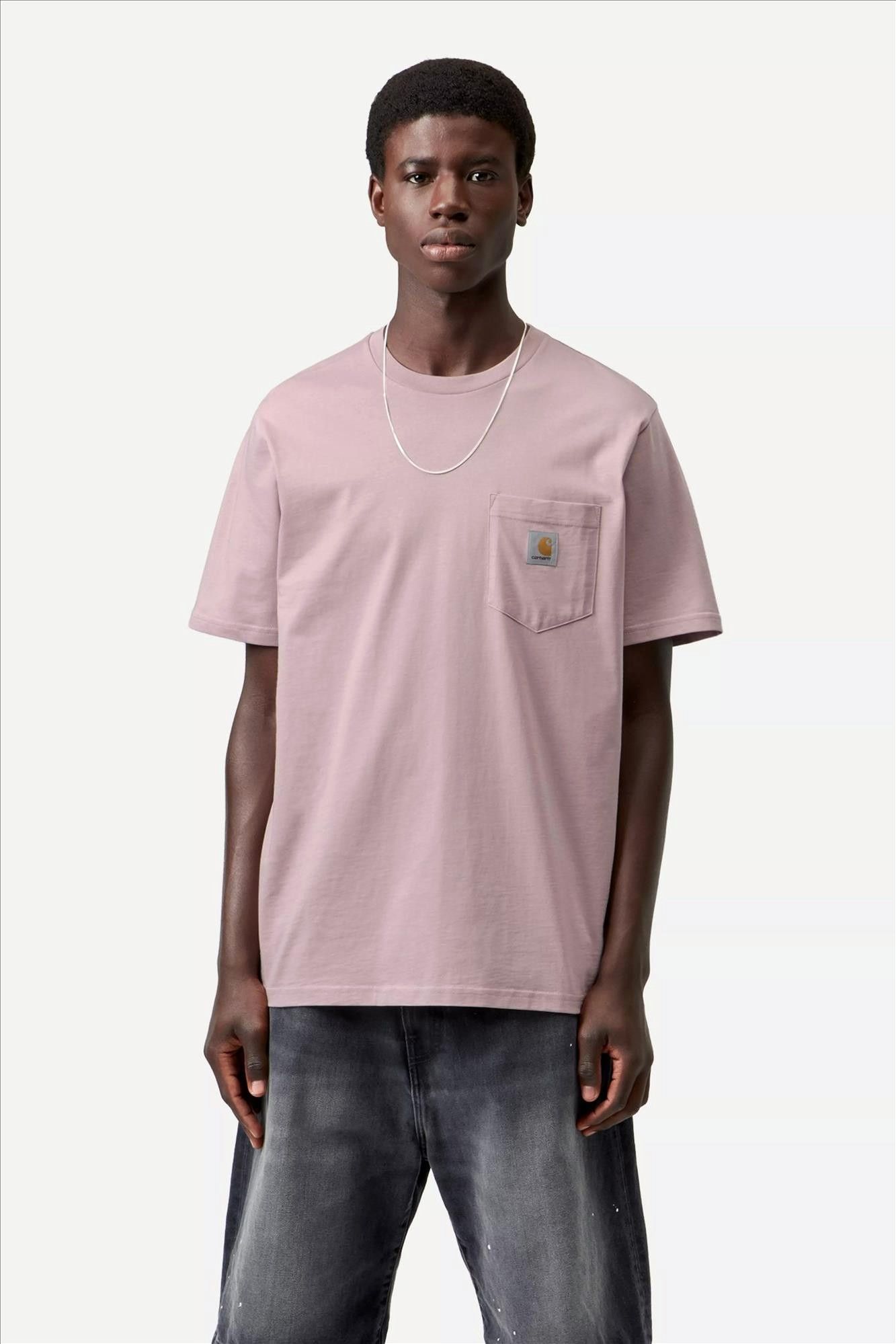 Carhartt WIP - Lichtroze Pocket T-shirt