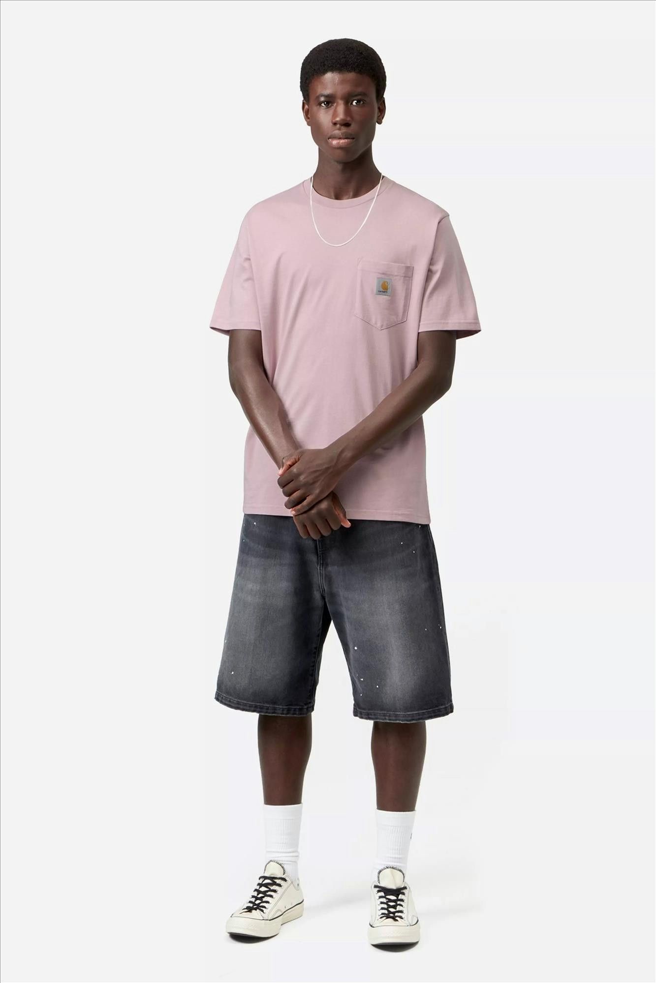 Carhartt WIP - Lichtroze Pocket T-shirt