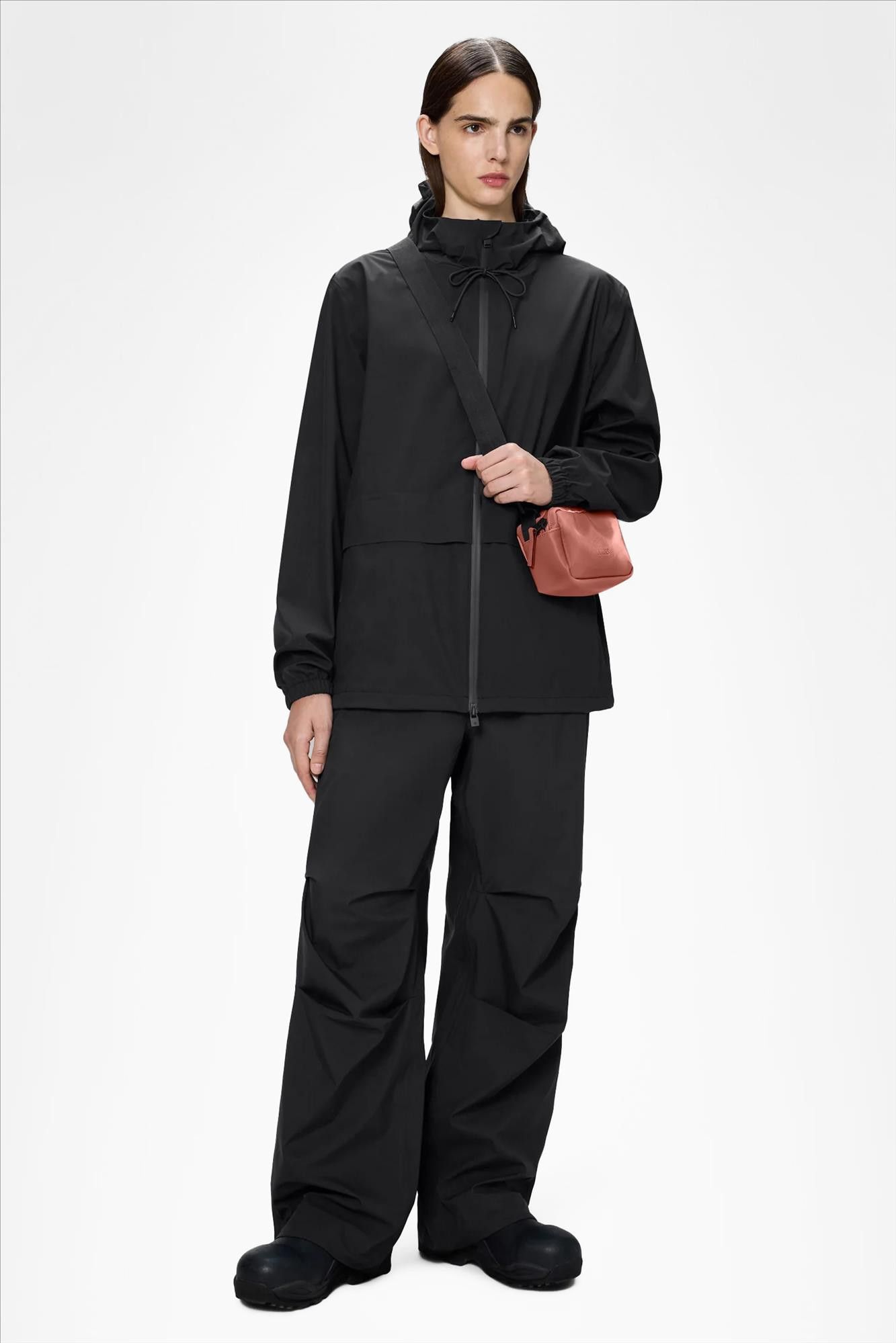 RAINS - Zwarte Suva Hardshell Pocket jas