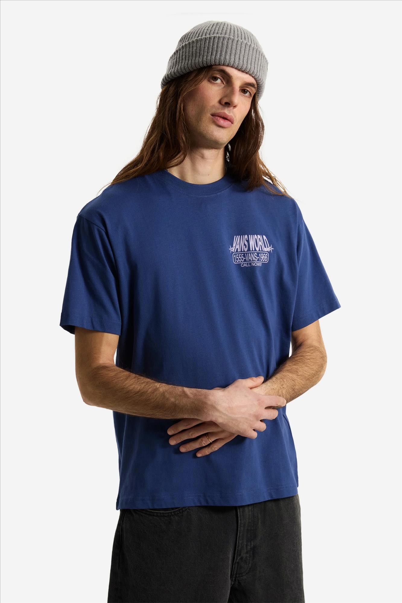 Vans  - Blauwe Vans World International T-shirt