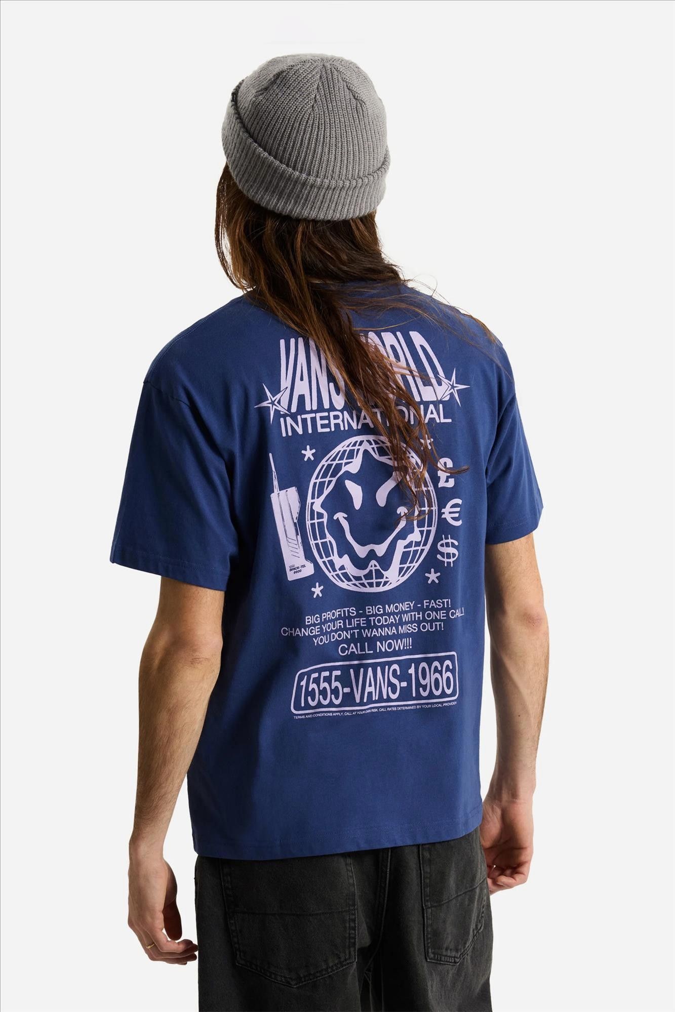 Vans  - Blauwe Vans World International T-shirt