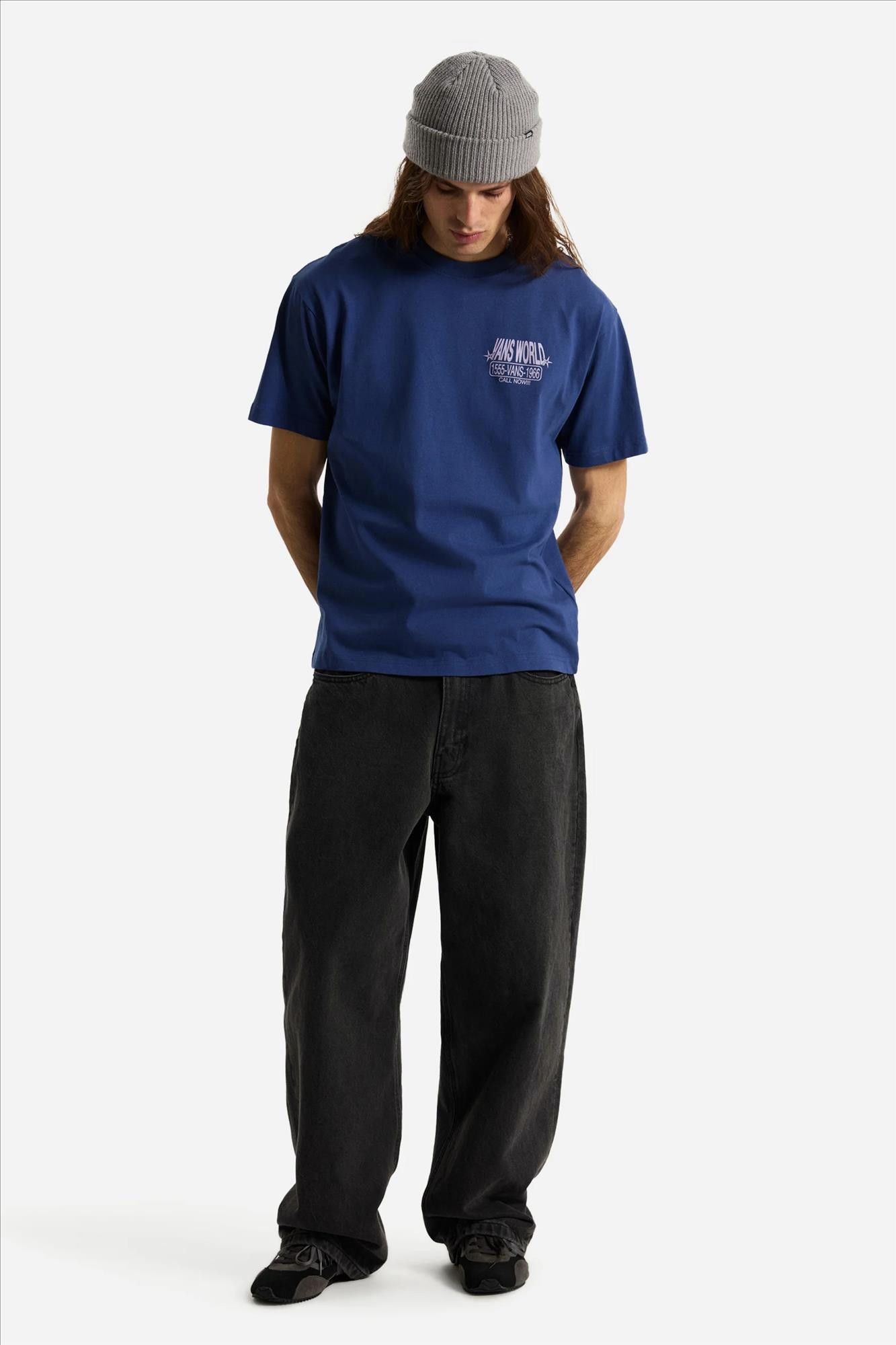 Vans  - Blauwe Vans World International T-shirt
