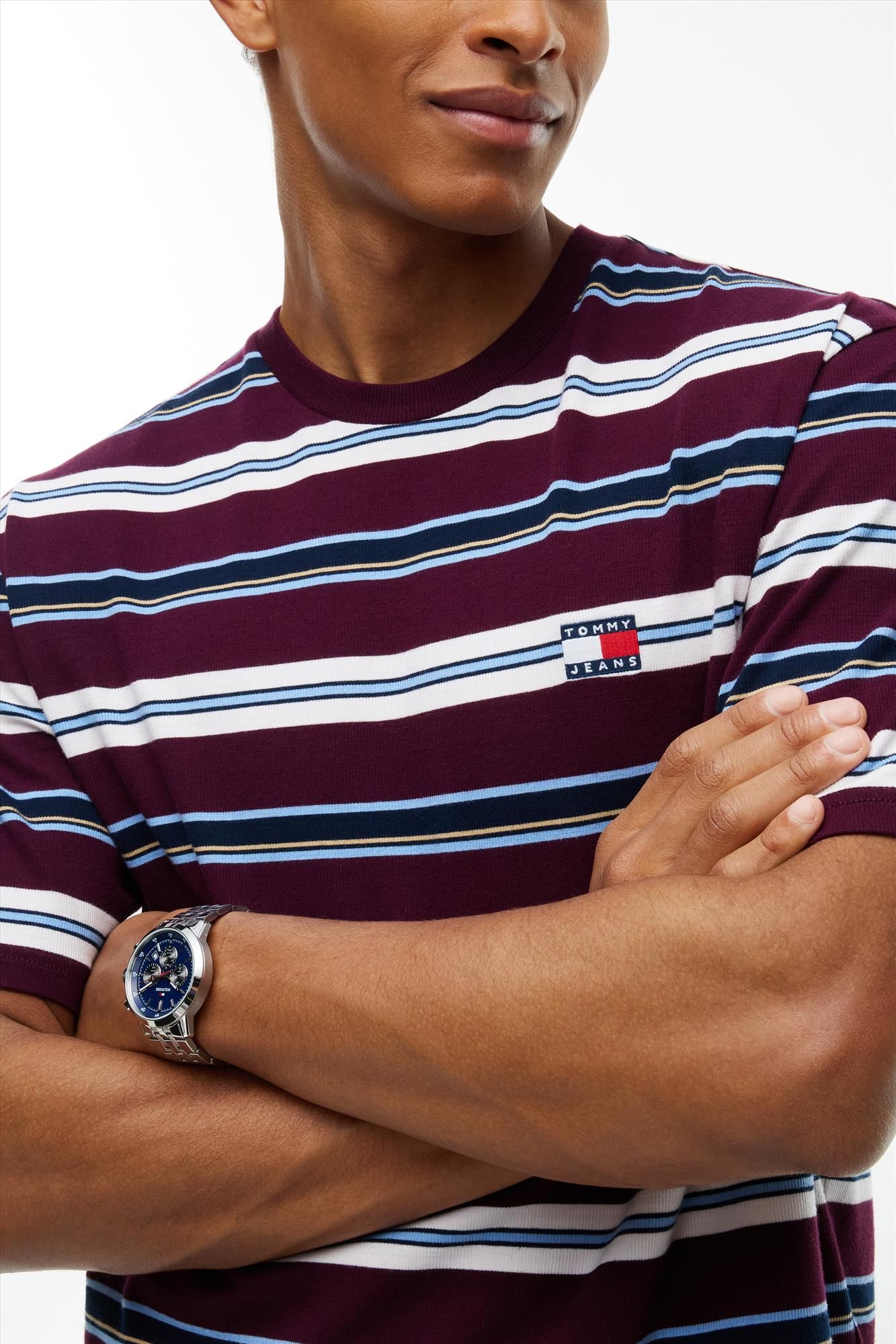 Tommy Jeans - Bordeaux 90's Multistripe T-shirt