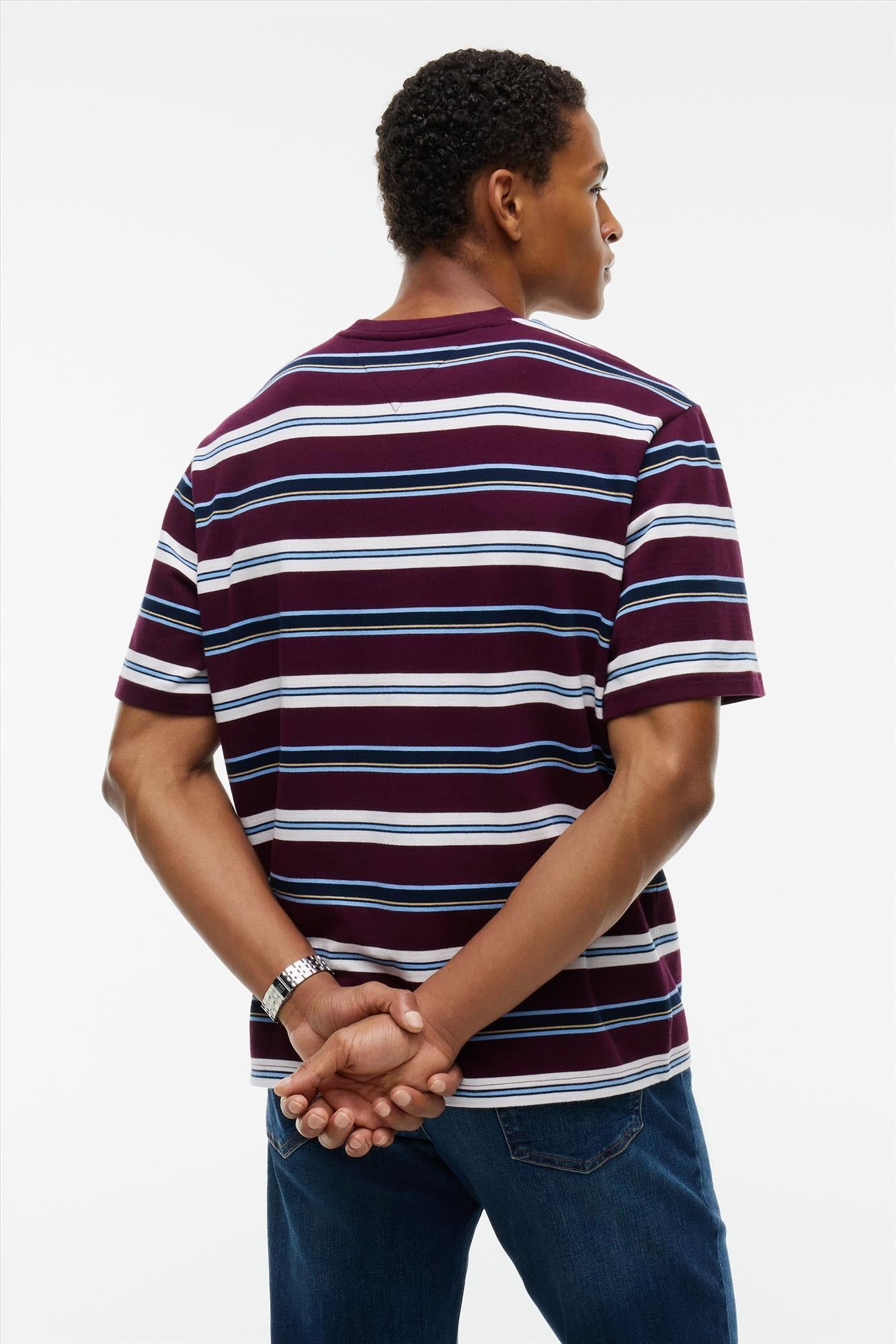 Tommy Jeans - Bordeaux 90's Multistripe T-shirt