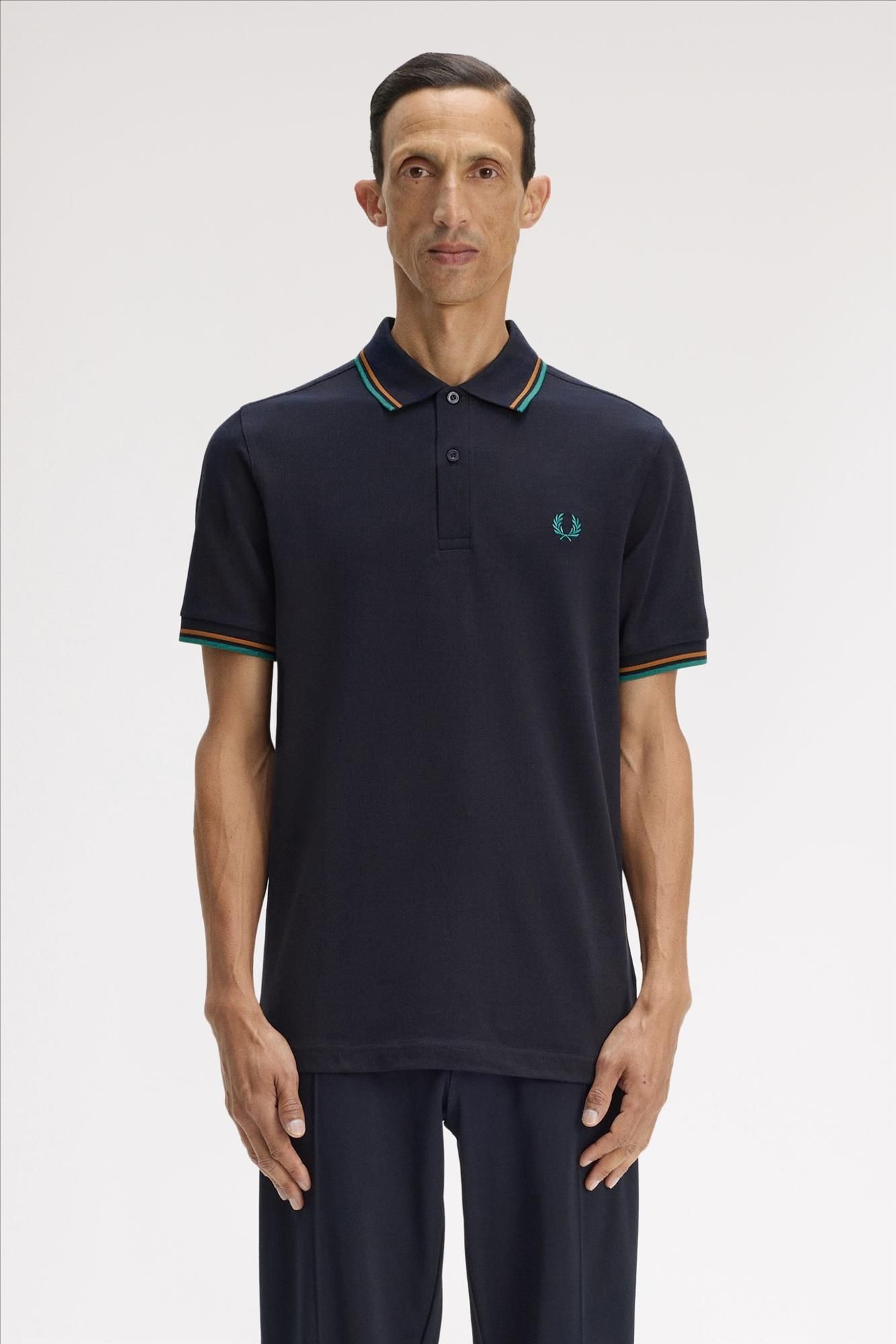 Fred Perry - Donkerblauwe Twin Tipped polo