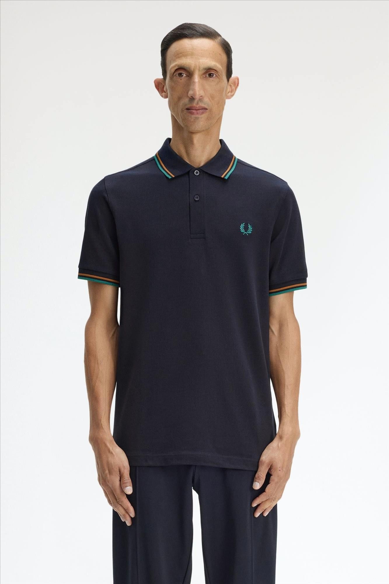 Fred Perry - Donkerblauwe Twin Tipped polo