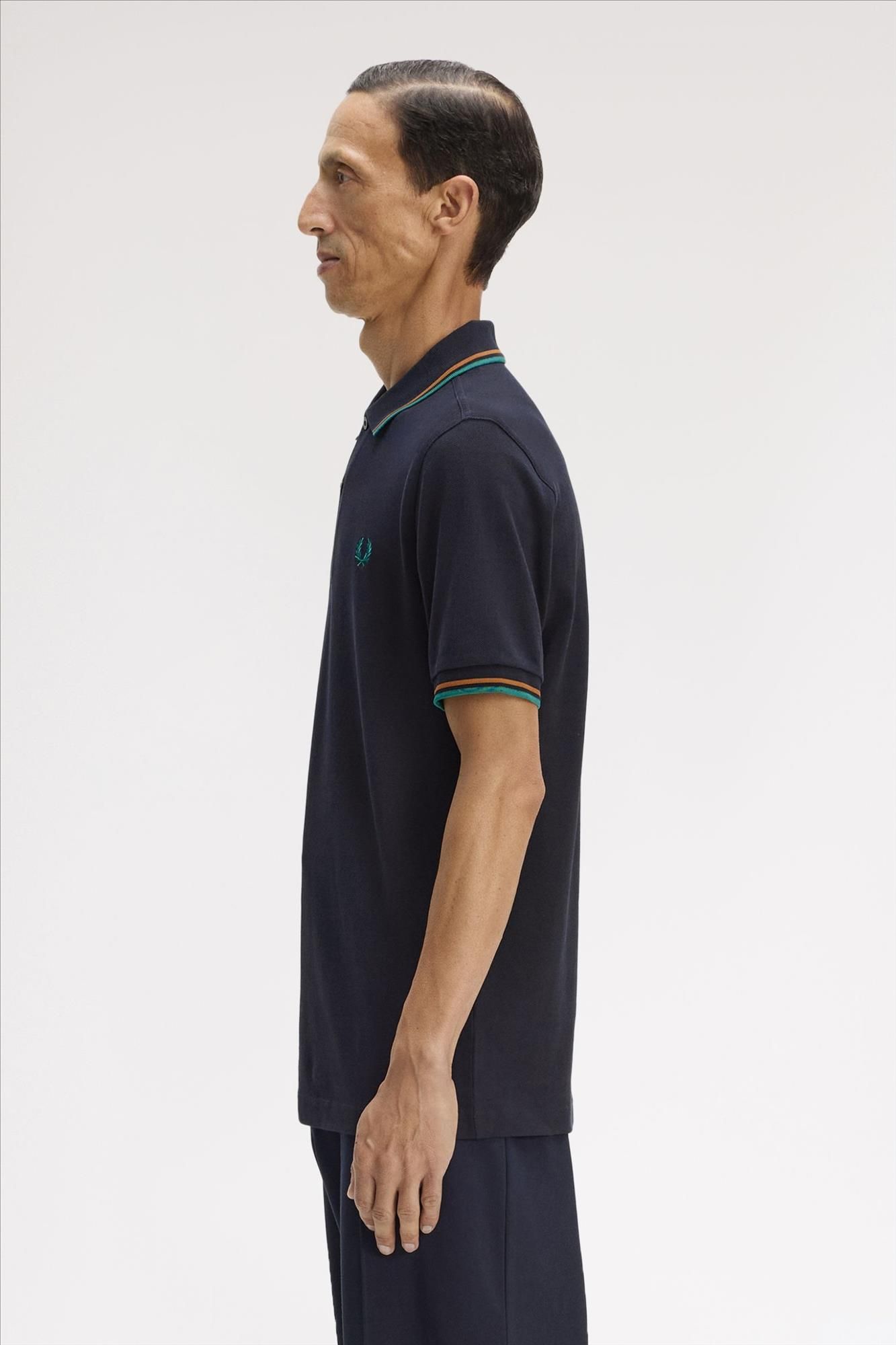 Fred Perry - Donkerblauwe Twin Tipped polo