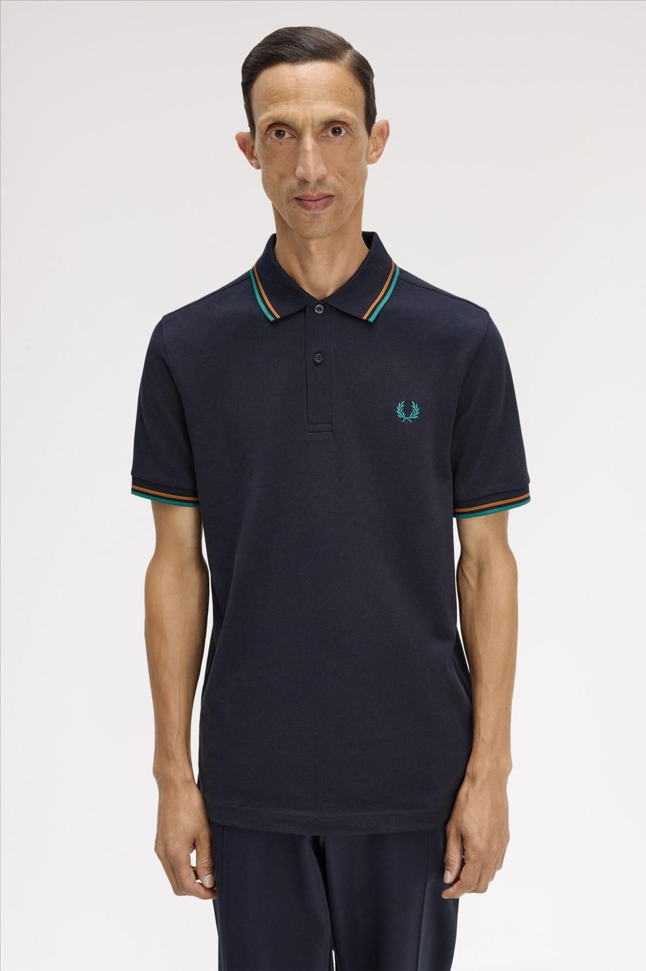 Fred Perry - Donkerblauwe Twin Tipped polo