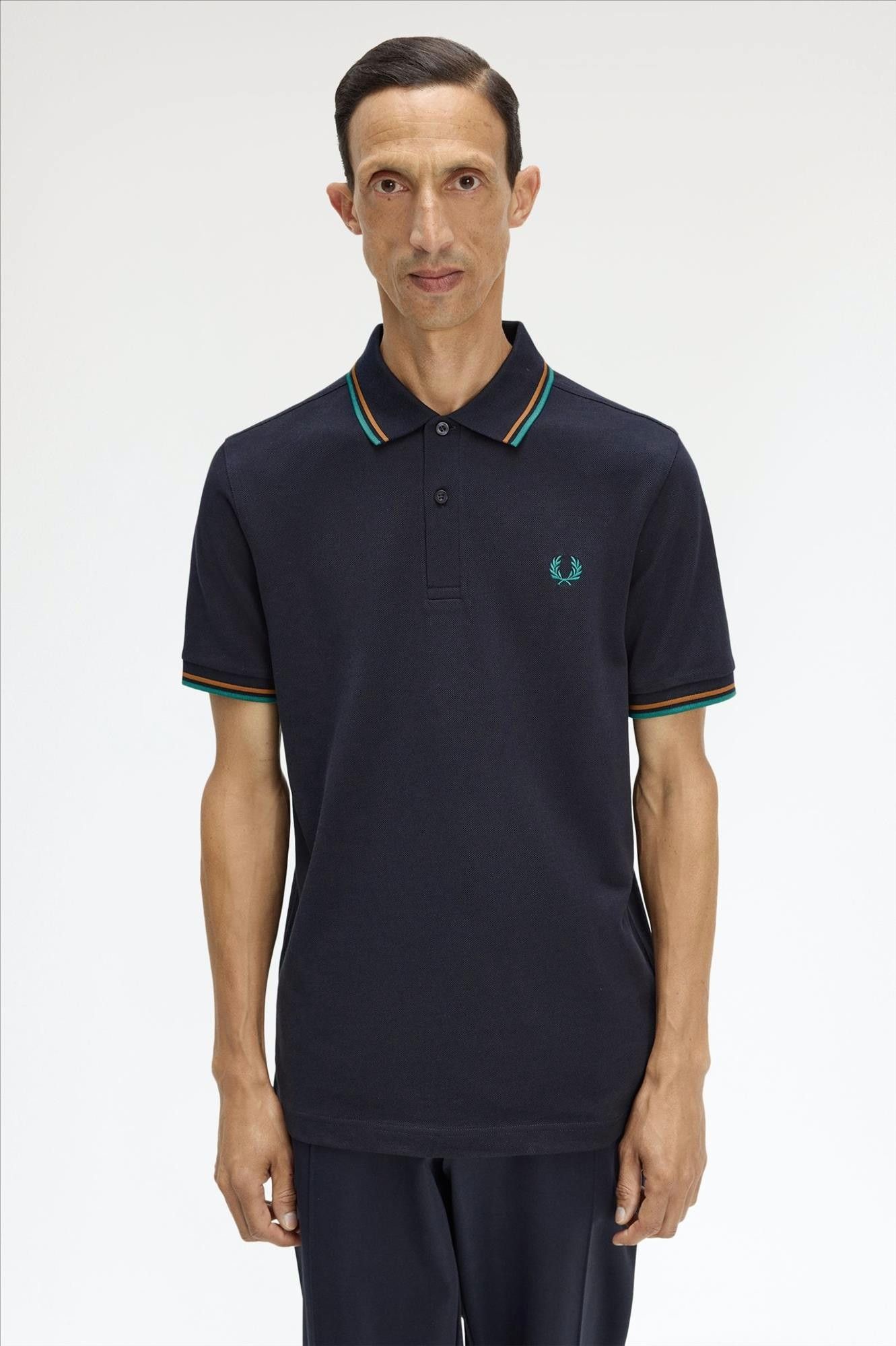 Fred Perry - Donkerblauwe Twin Tipped polo