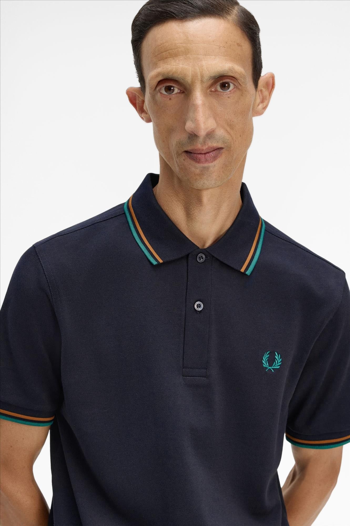 Fred Perry - Donkerblauwe Twin Tipped polo