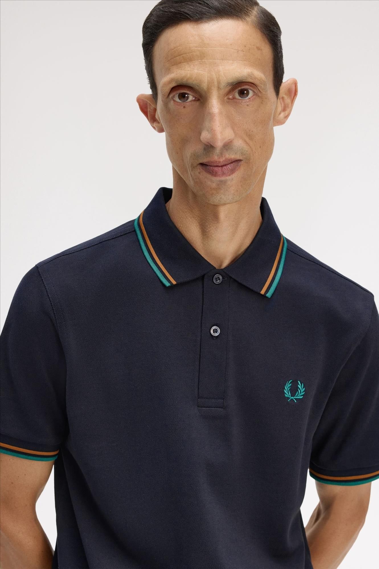 Fred Perry - Donkerblauwe Twin Tipped polo