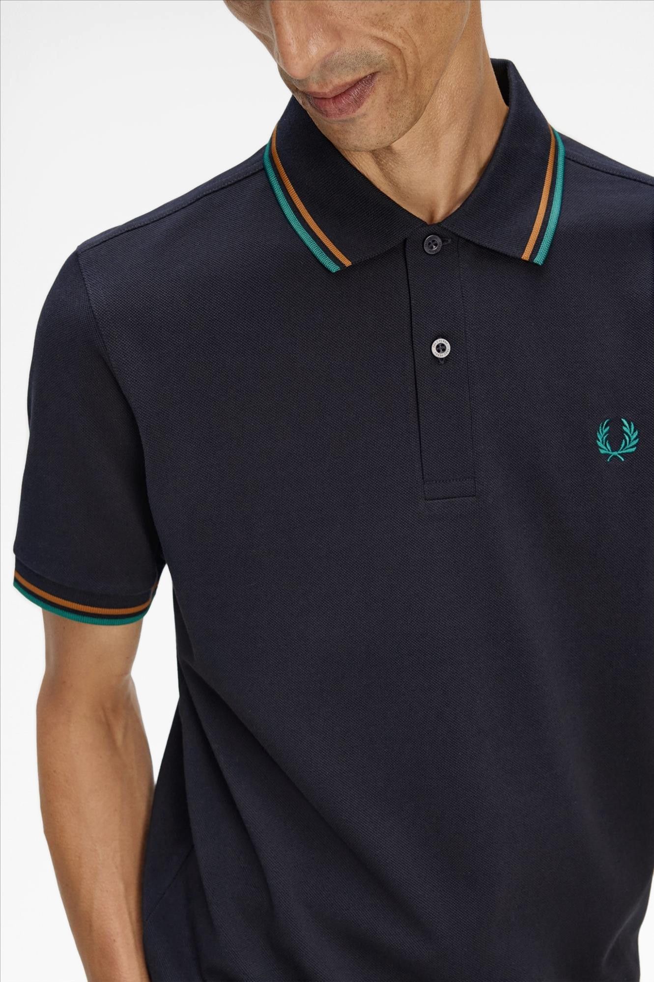 Fred Perry - Donkerblauwe Twin Tipped polo