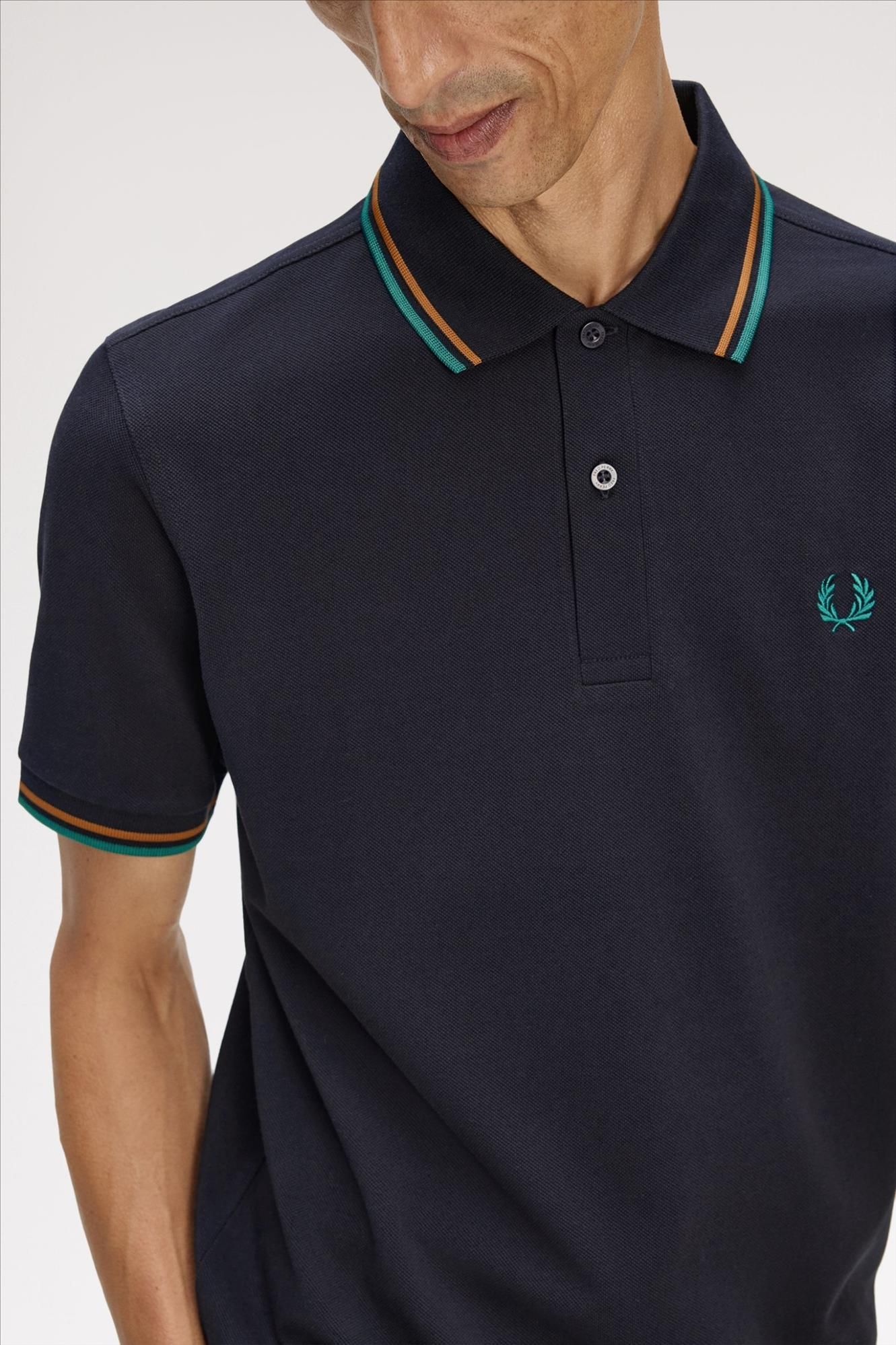 Fred Perry - Donkerblauwe Twin Tipped polo