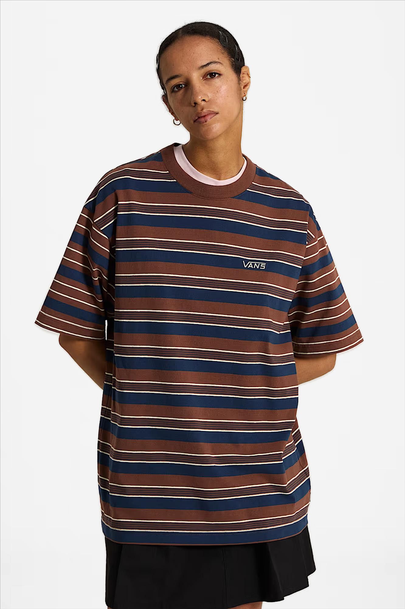 Vans  - Donkerblauw-Bruine Pismo T-shirt