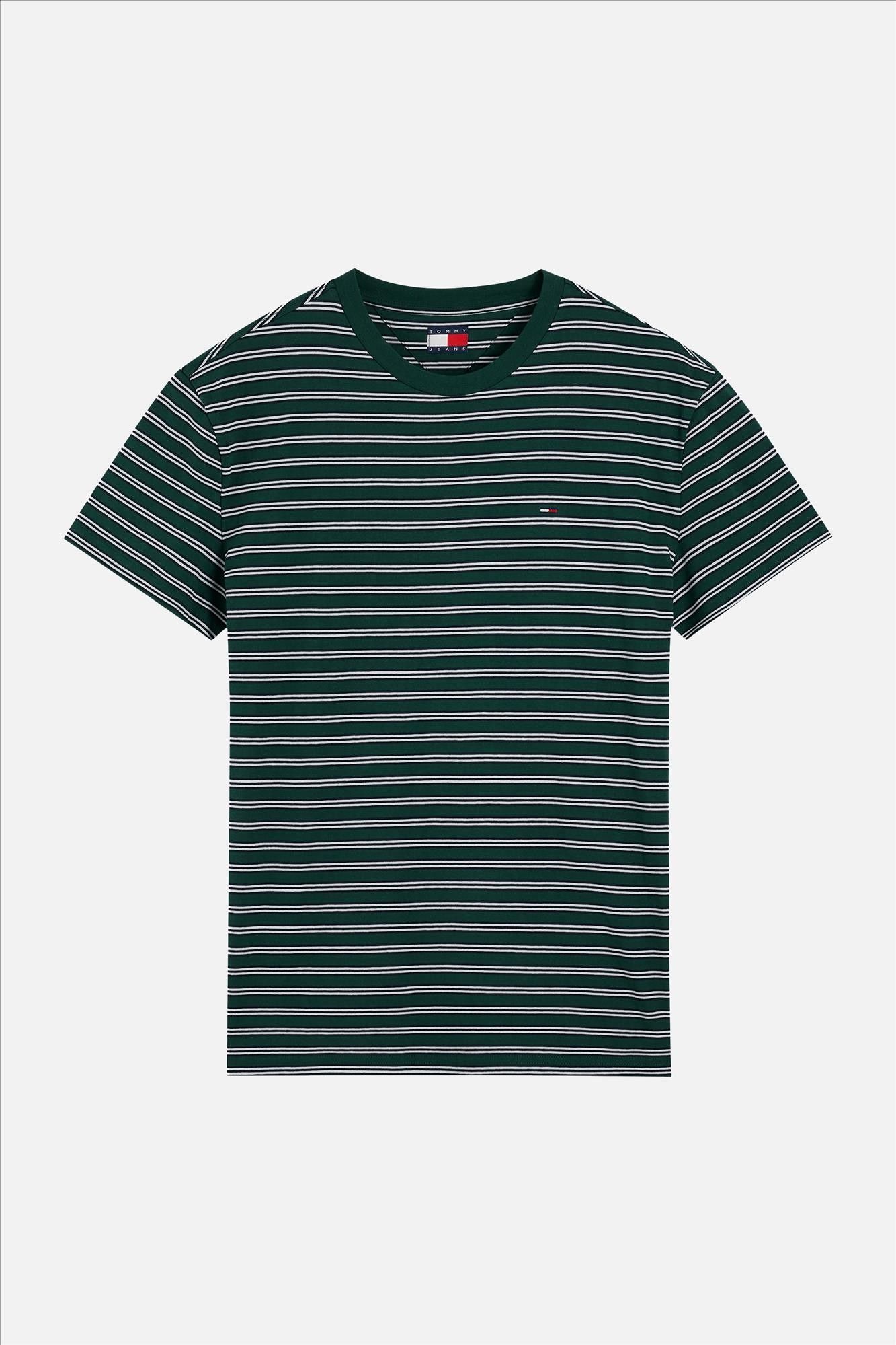 Tommy Jeans - Groene Regular Stripe T-shirt