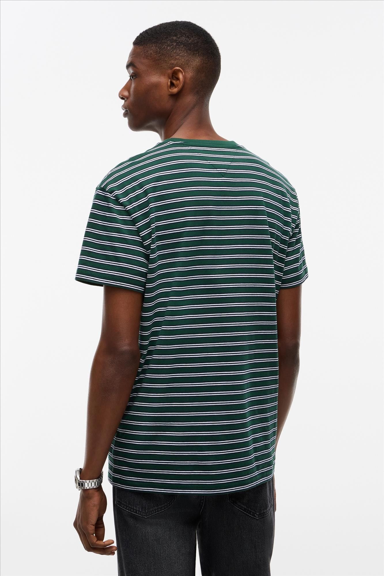 Tommy Jeans - Groene Regular Stripe T-shirt