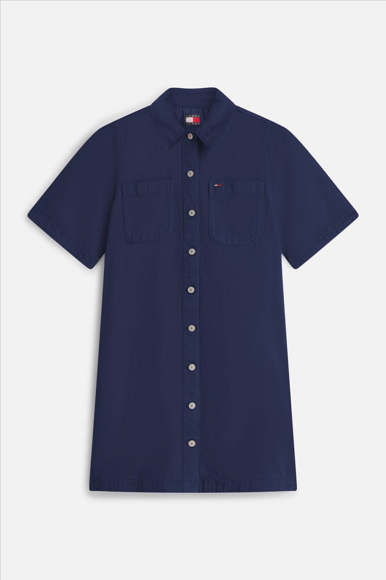 Tommy Jeans - Donkerblauwe Twill A-Line hemdjurk