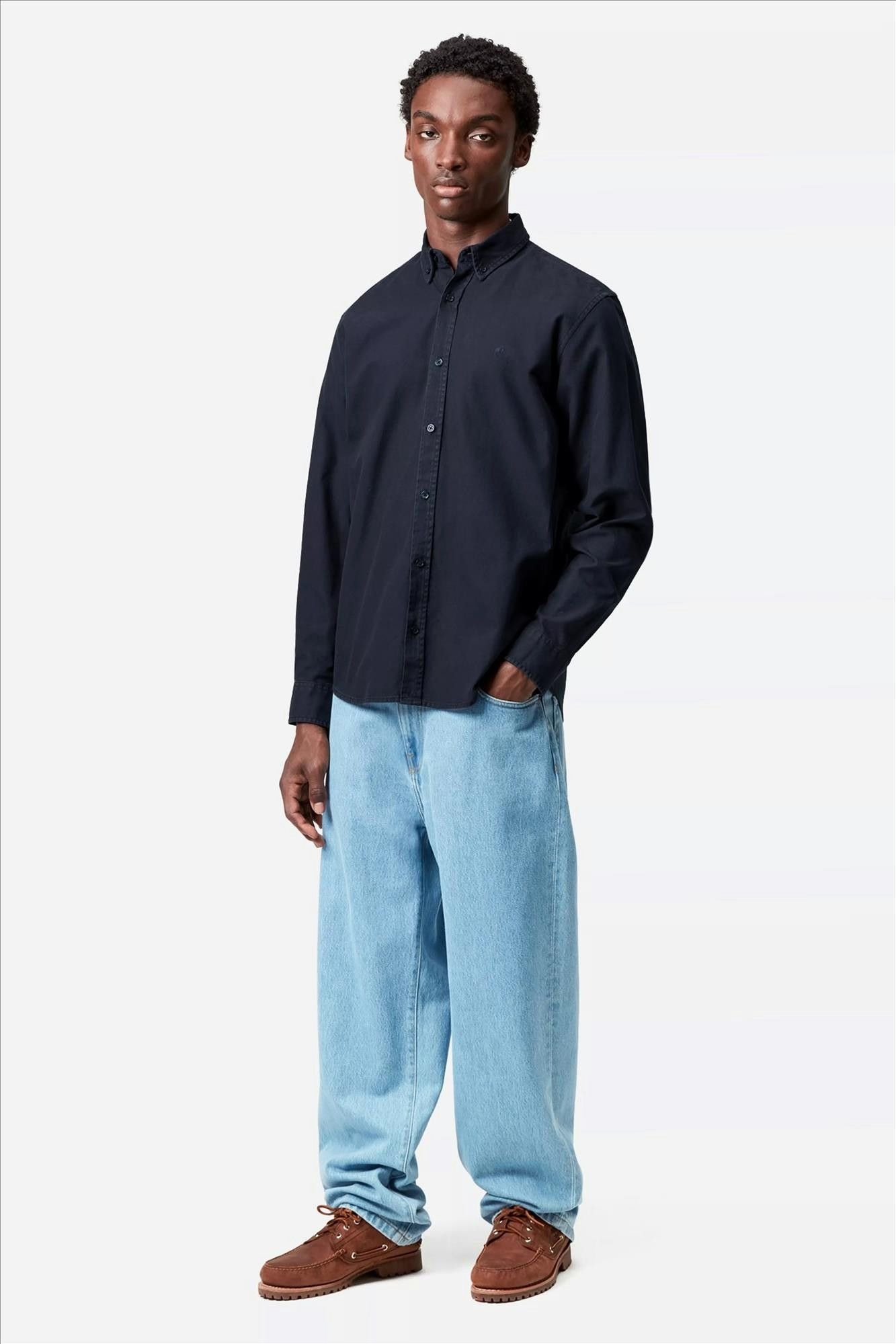 Carhartt WIP - Donkerblauw Bolton hemd